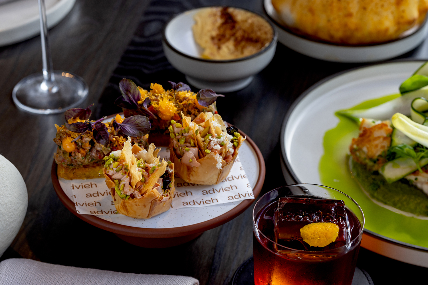 Advieh's chicken liver and the beef tartare. Photo / Babiche Martens