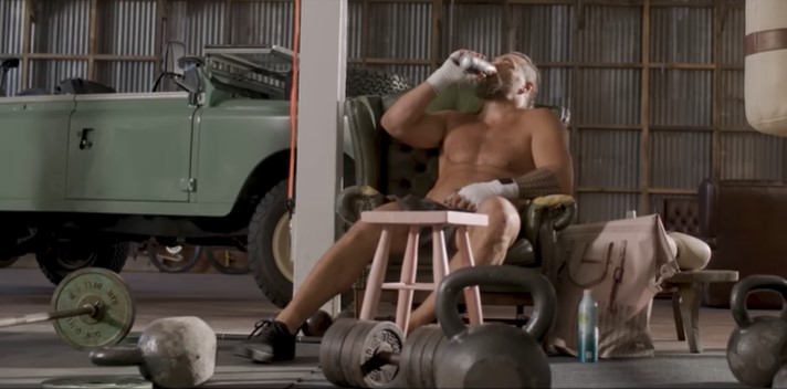 Momoa appears to have made himself at home in his Kiwi shed. Photo / Men's Health