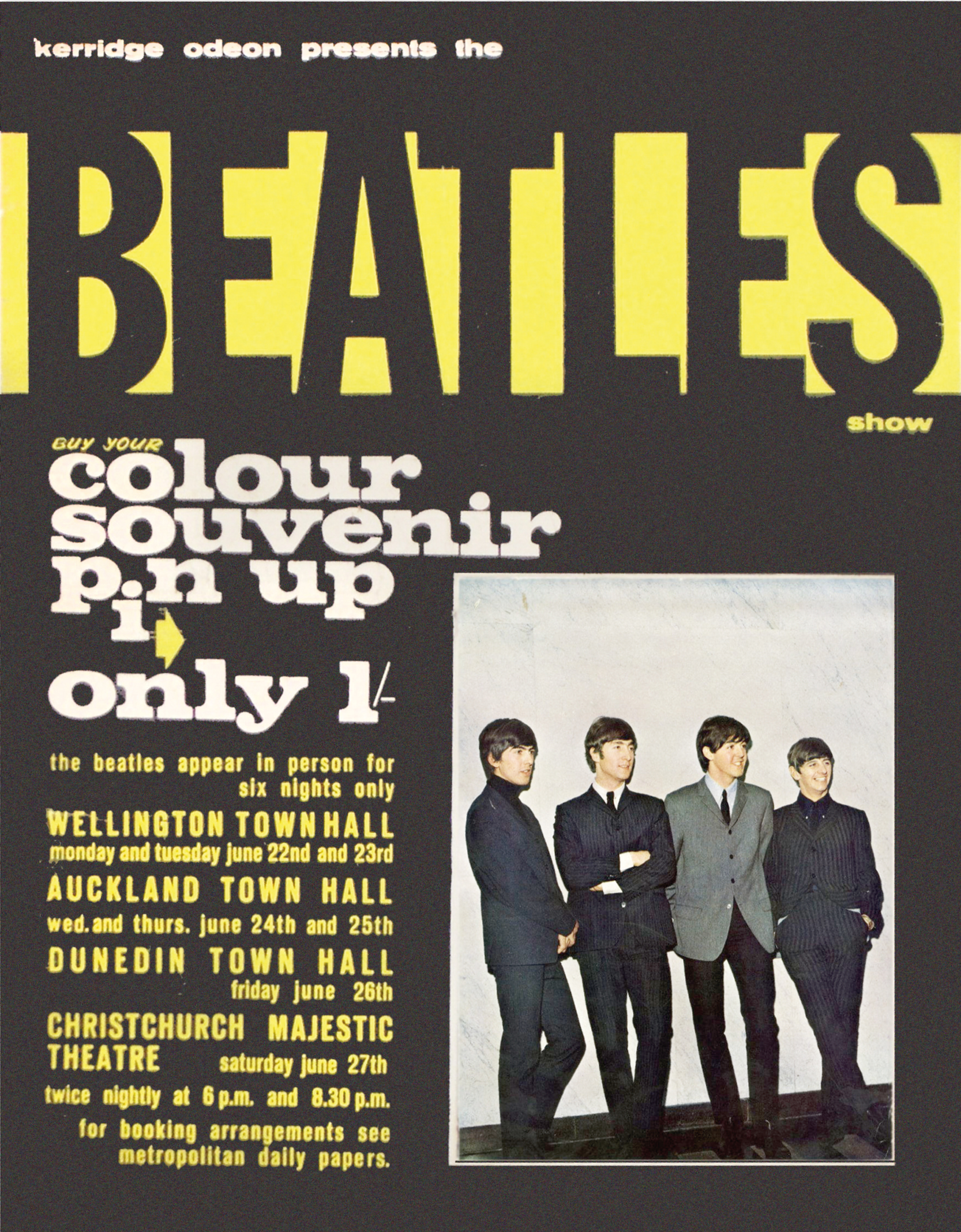 Programme for The Beatles tour in New Zealand. Photo / Supplied