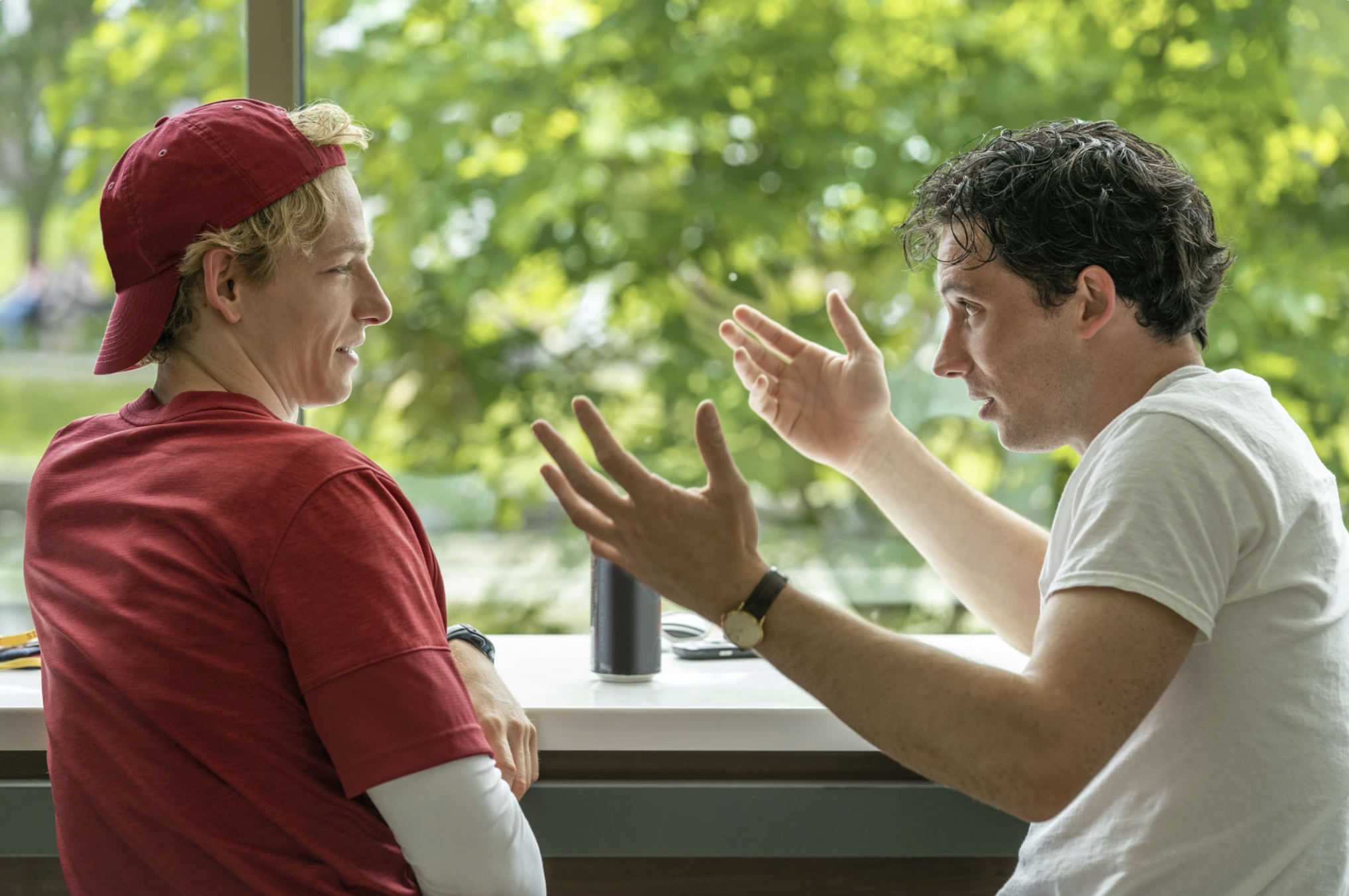 This image released by Metro Goldwyn Mayer Pictures shows Mike Faist and Josh O'Connor in a scene from