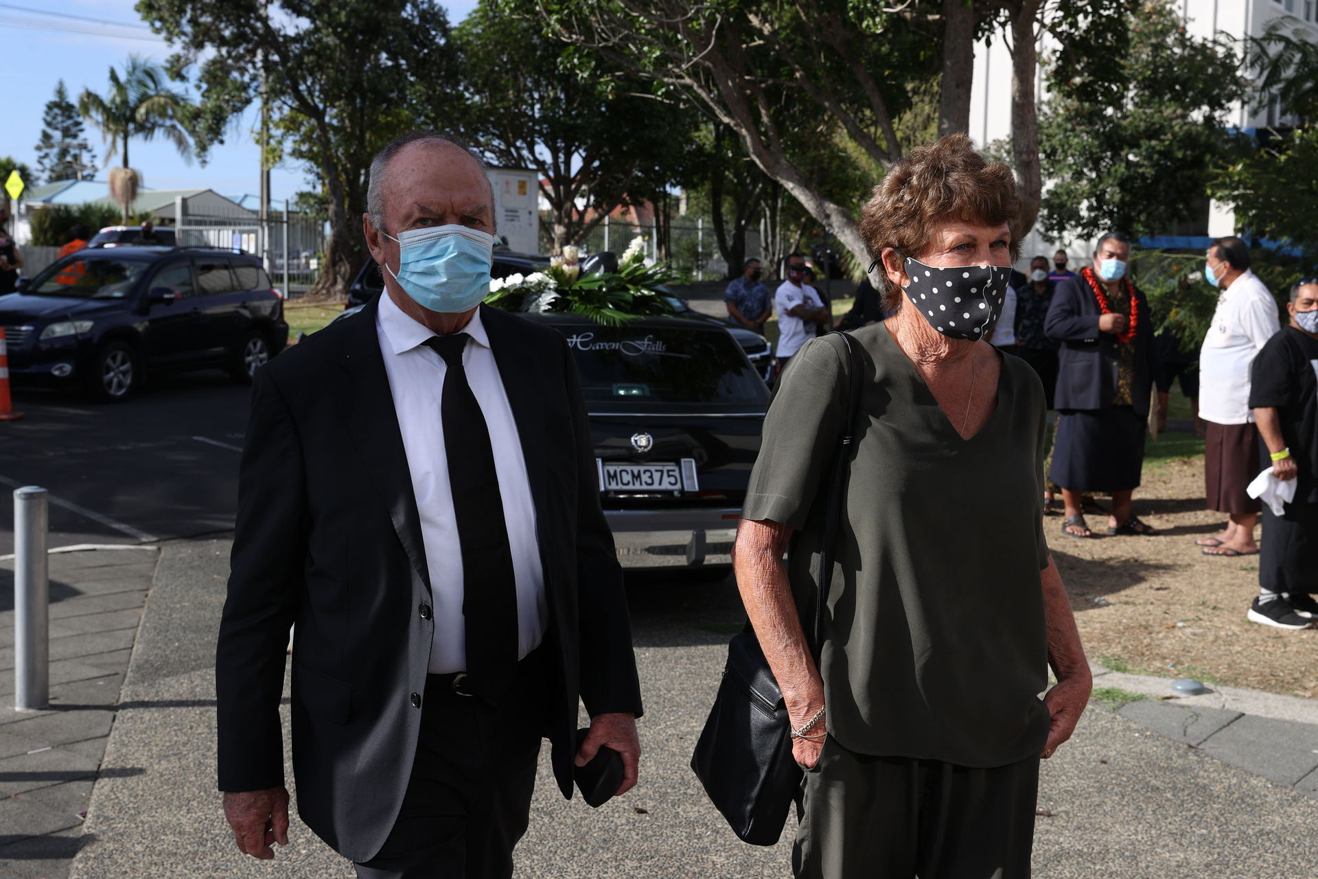 Sir Graham Henry, pictured with wife Raewyn Henry, first met Va'aiga Tuigamala when he was principal of Kelston Boys' High - where Tuigamala was a student. Photo / Brett Phibbs