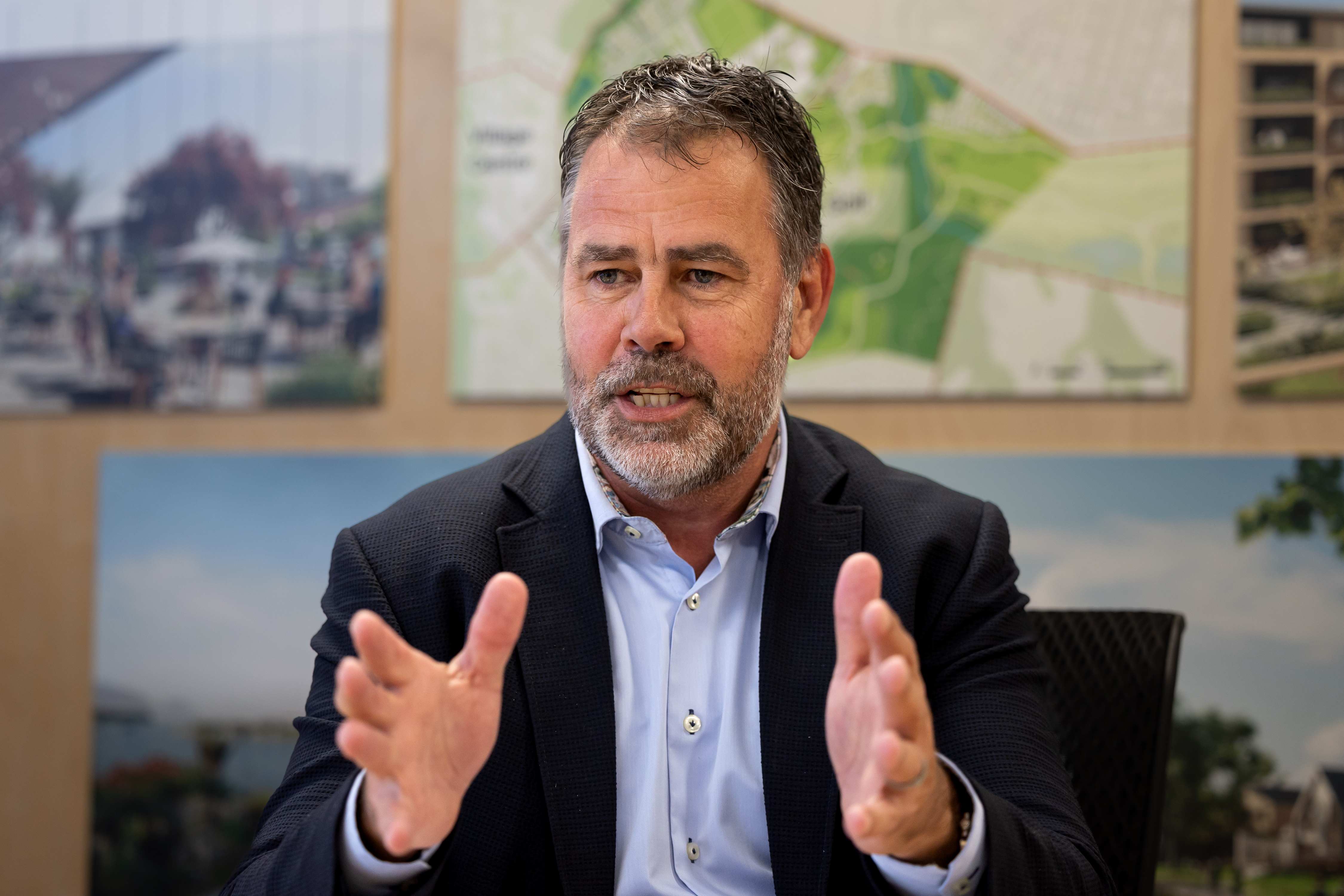 Brett Russell plans the new Beachlands South project. Photo / Brett Phibbs