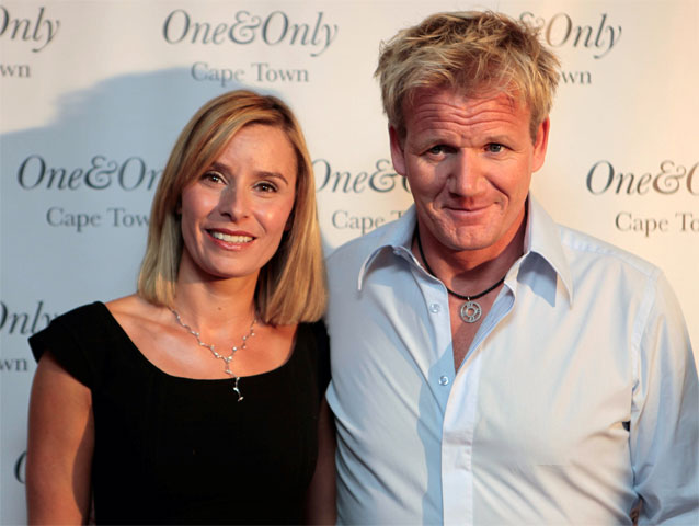 Gordon Ramsay and his wife Tana. Photo / AP