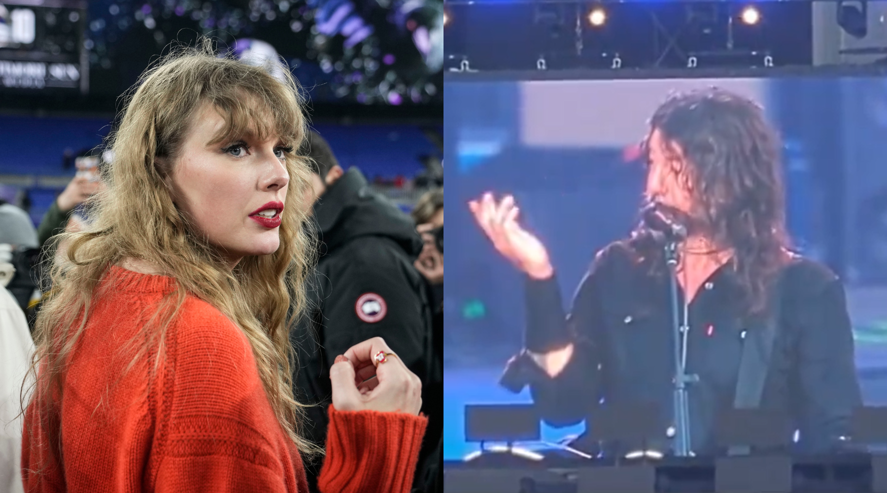 Dave Grohl's comments about Taylor Swift's Eras Tour concerts, led the popstar to subtly respond. Photos / AP, X @popbase