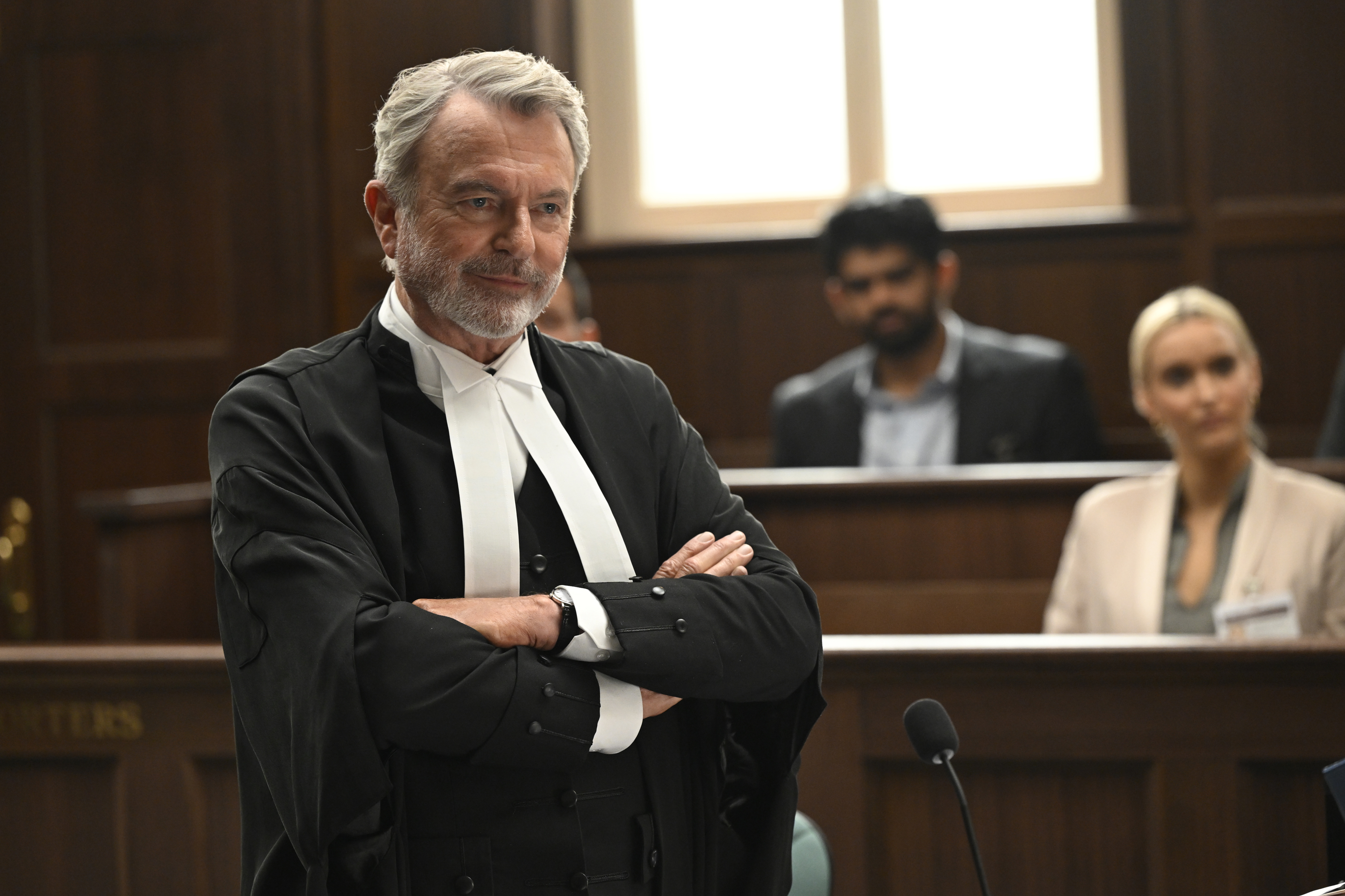 Sir Sam Neill as Bretty Colby in The Twelve season 2. Photo / David Dare Parker