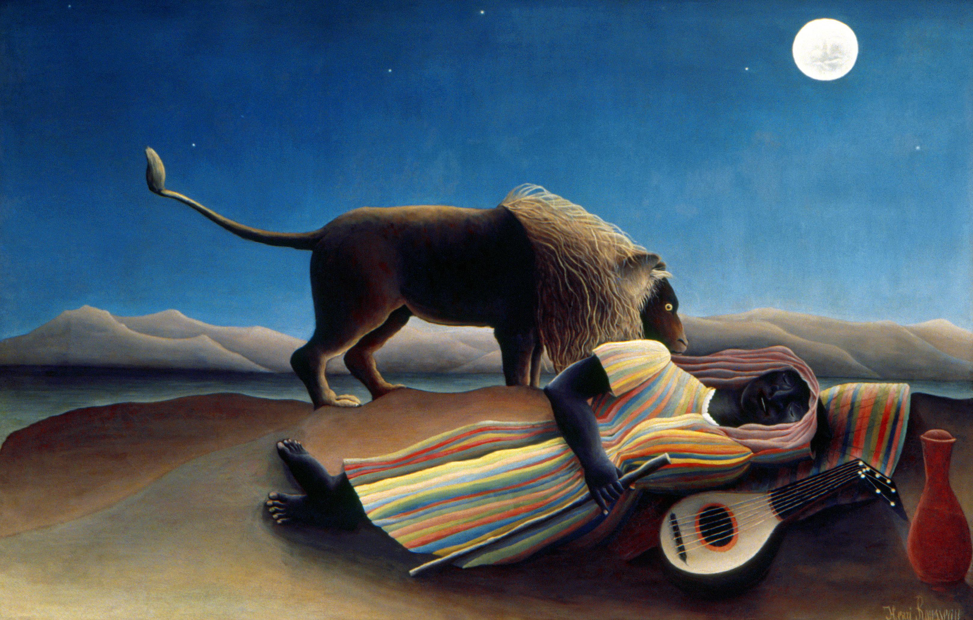 On canvas: 'The Sleeping Gyps.' by Henri Rousseau. Photo / Alamy