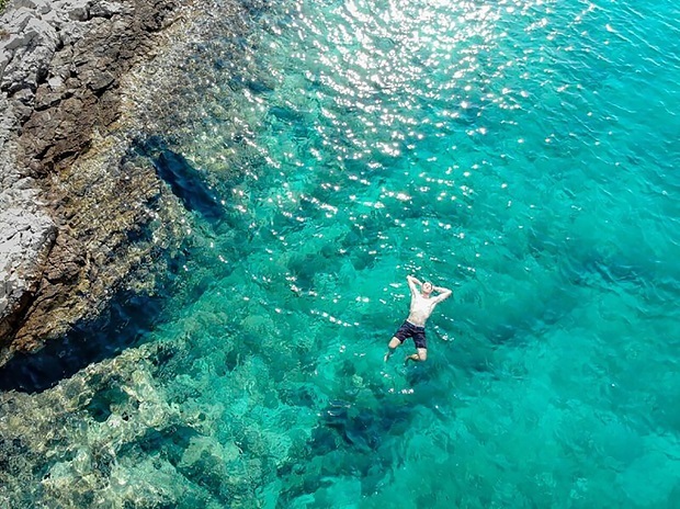Cooling off in the Adriatic Sea. Photo / Supplied