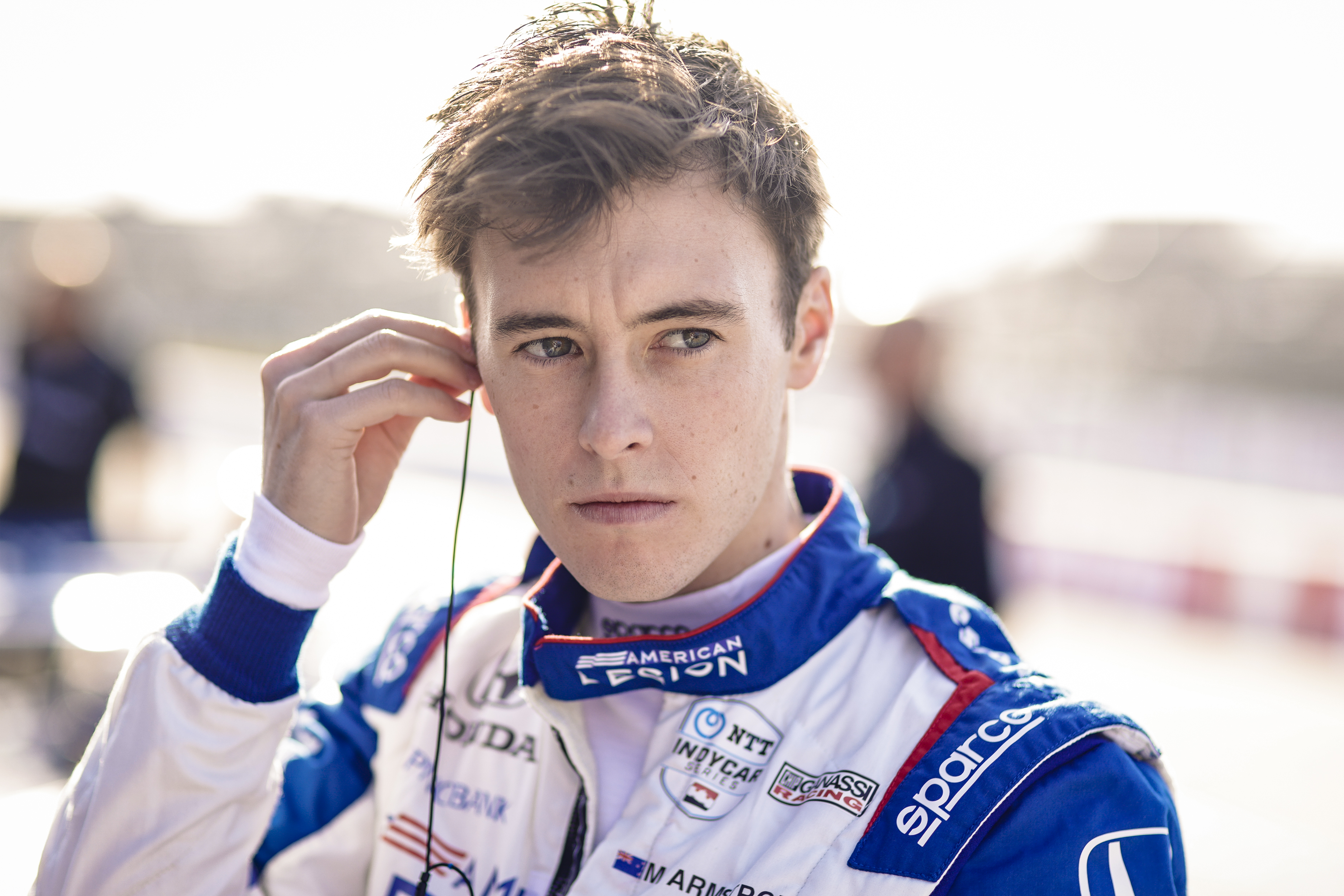 Marcus Armstrong will be a fulltime driver in the 2024 IndyCar series after not driving oval races in 2023. Photo / Getty Images