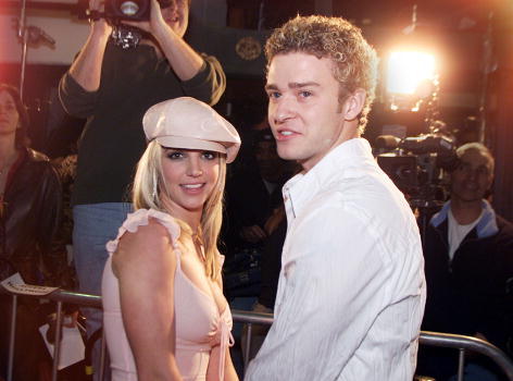 Britney Spears and then boyfriend Justin Timberlake in 2002. Photo / Getty Images