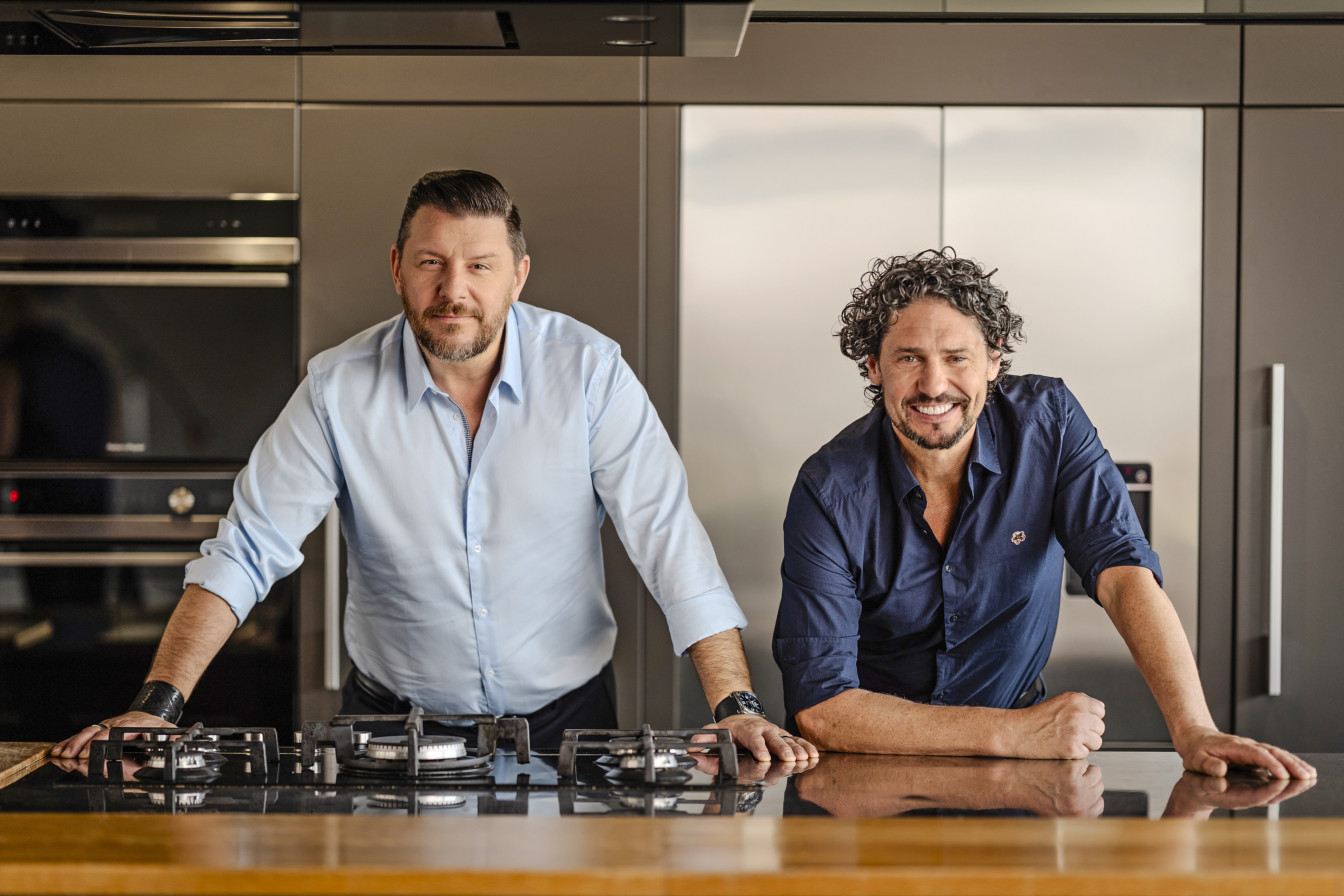 My Kitchen Rules judges Manu Feildel and Colin Fassnidge. Photo / Matt Klitscher