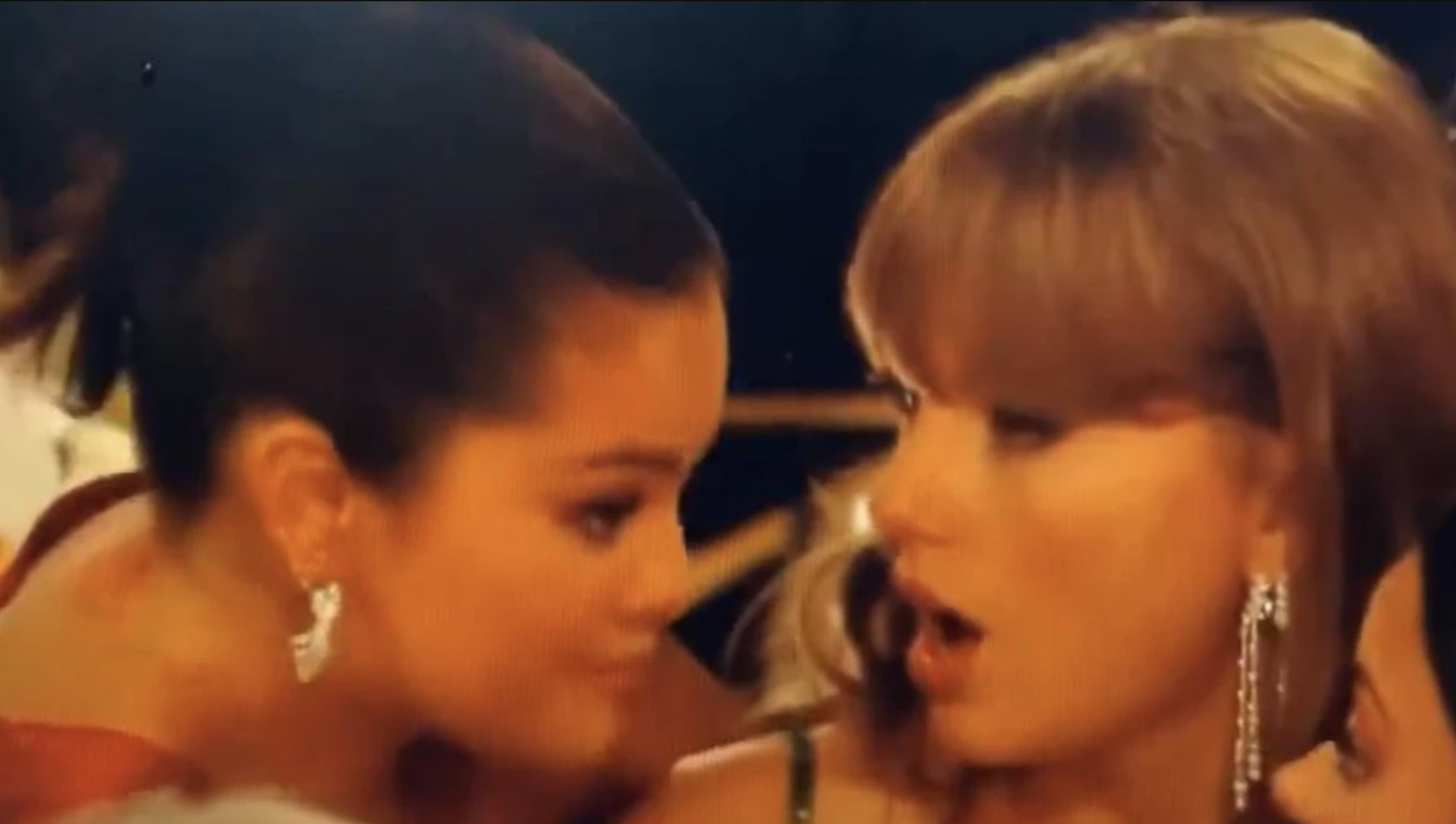 Selena Gomez and Taylor Swift were reportedly gossiping at the Golden Globes. Photo / X