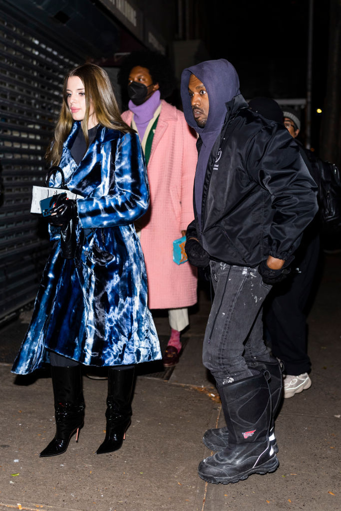 Julia Fox and Kanye West out and about in Greenwich Village, New York. Photo / Getty Images