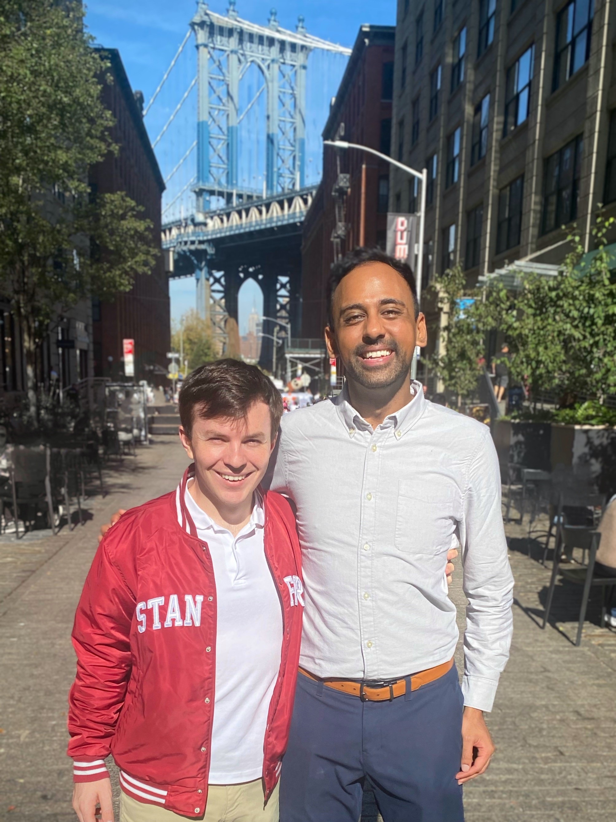 Beaton in Brooklyn with Crimson's new chief operating officer Arkesh Patel – a Kiwi expat who helped lead Lyft's IPO.