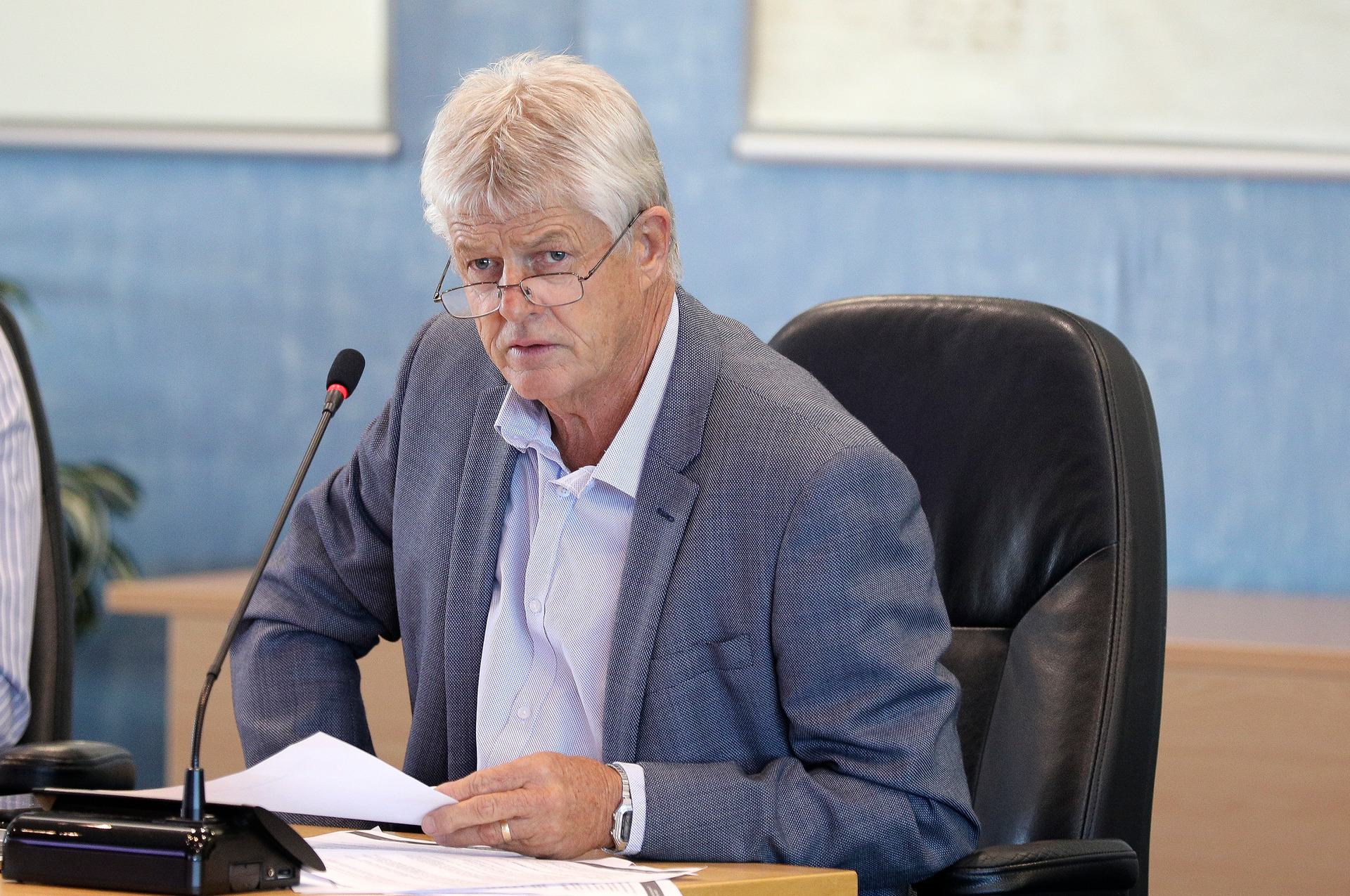 Larry Baldock in a Tauranga City Council meeting in 2020. Photo / Andrew Warner
