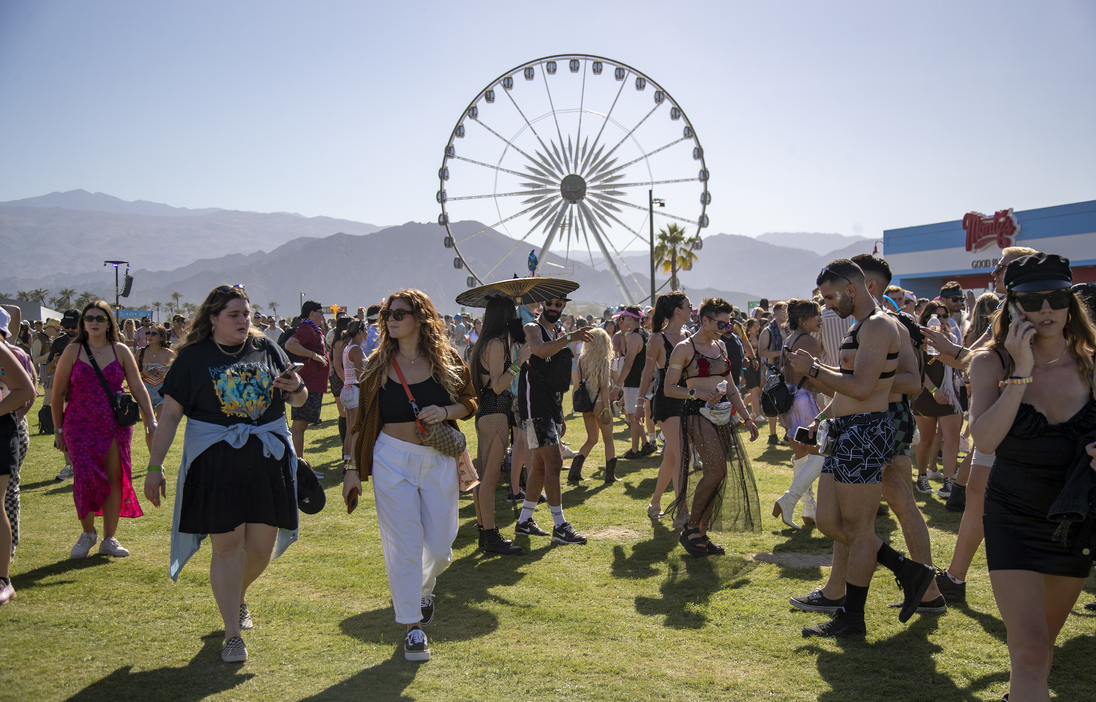 Coachella Festival in Indio, California lasts for 6 days, attracting 250,000 revellers. 
Photo / Getty Images