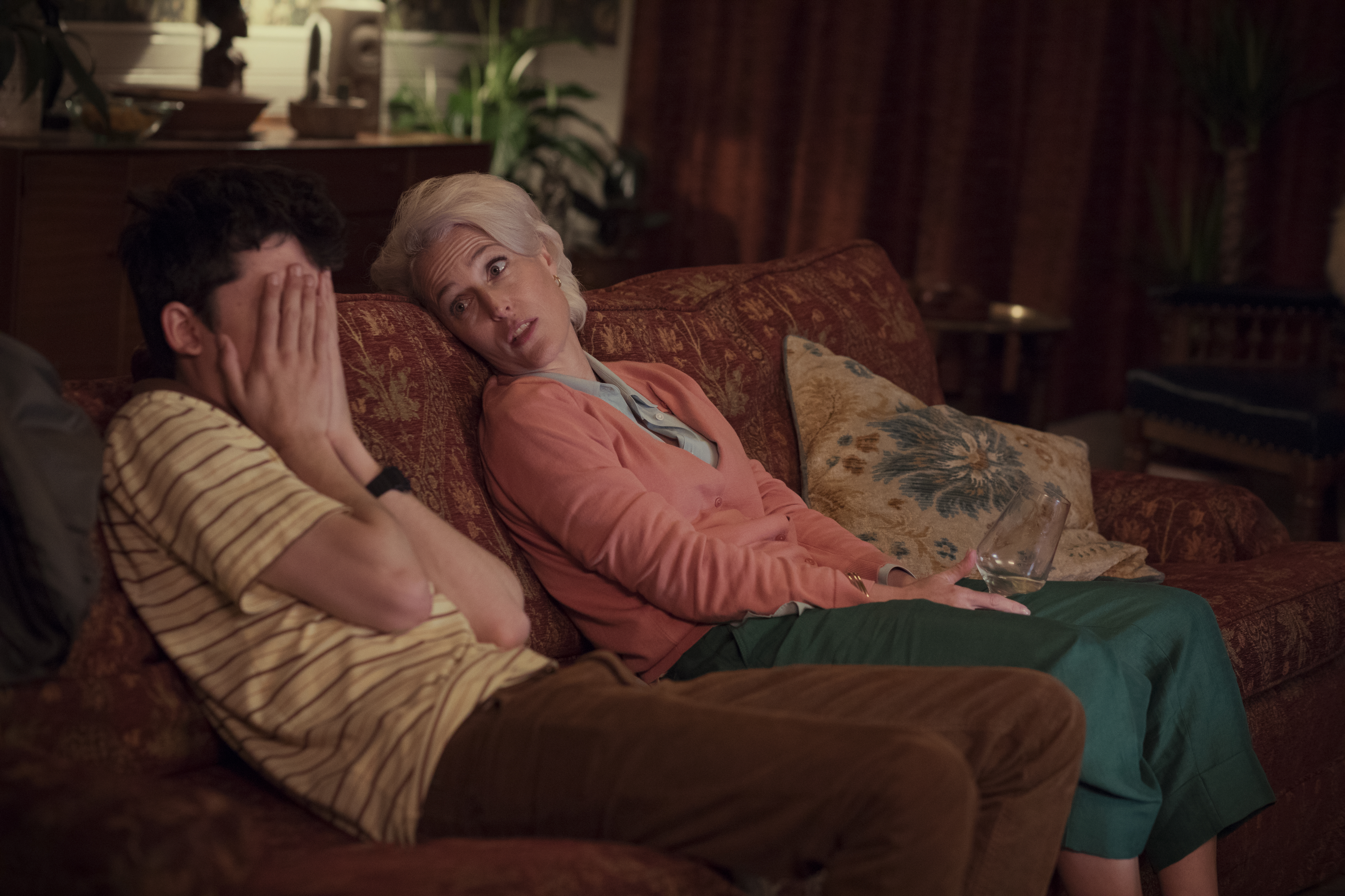 Otis Milburn (Asa Butterfield) gets good guidance from his mum, sex therapist Jean Milburn (Gillian Anderson), in Netflix’s Sex Education but other parents might find it awkward talking to their children about what it means to grow up. Photo / Netflix