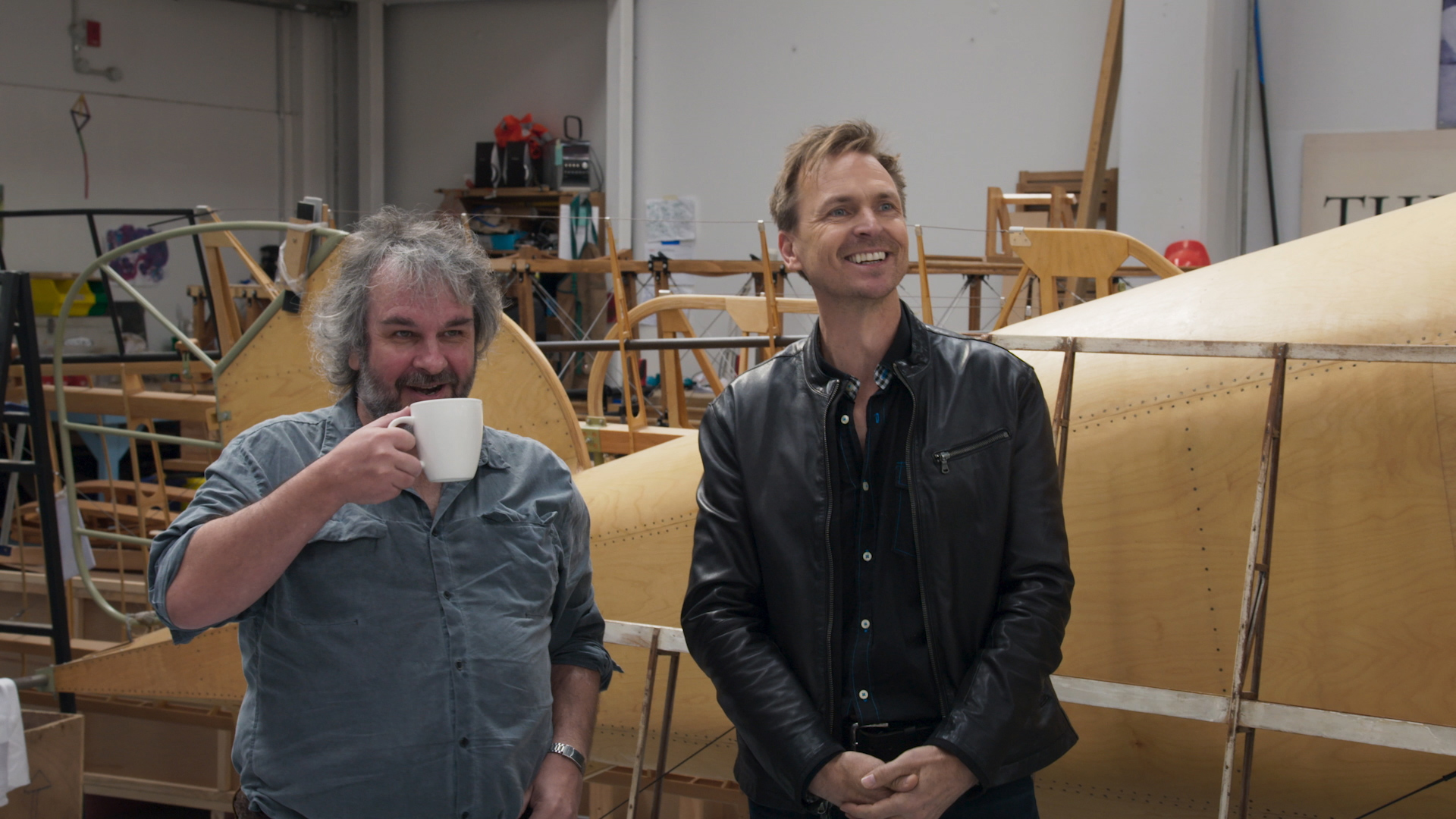 Sir Peter Jackson shows off his war plane collection.
