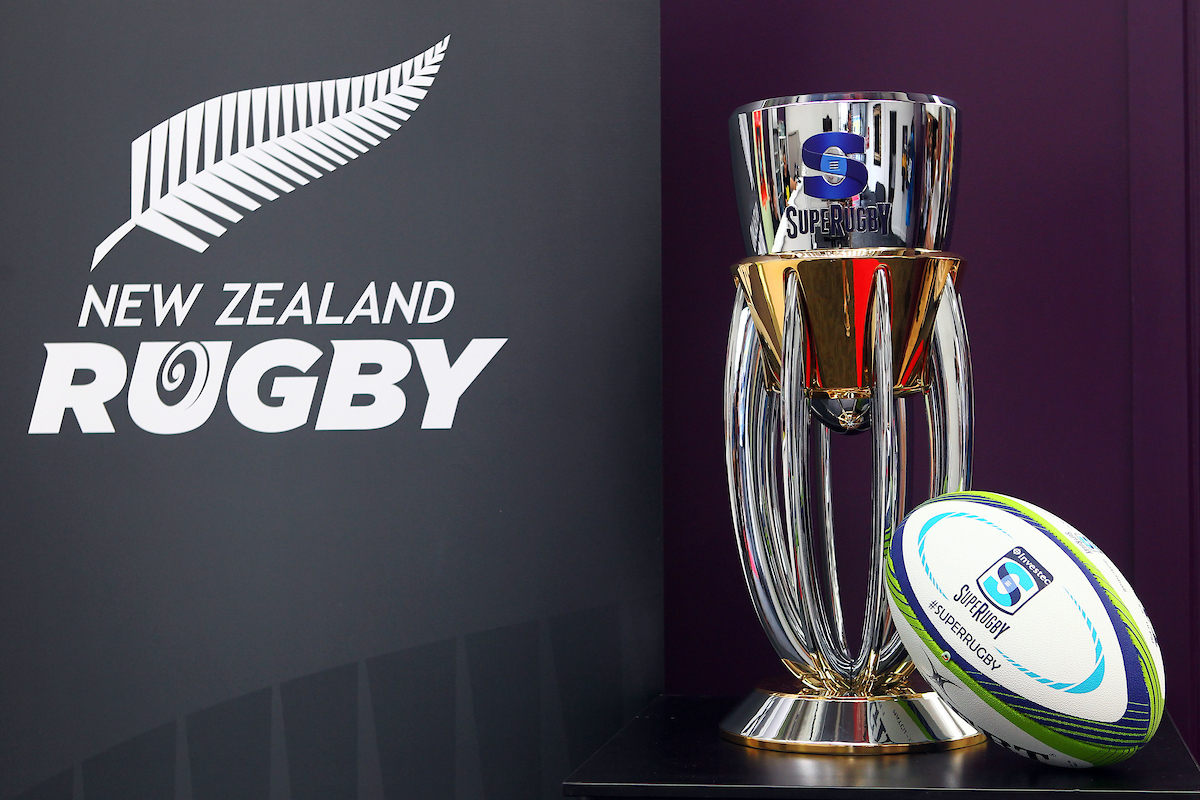 The new SupeRugby Trophy ahead of the 2016 season. Photo / Photosport