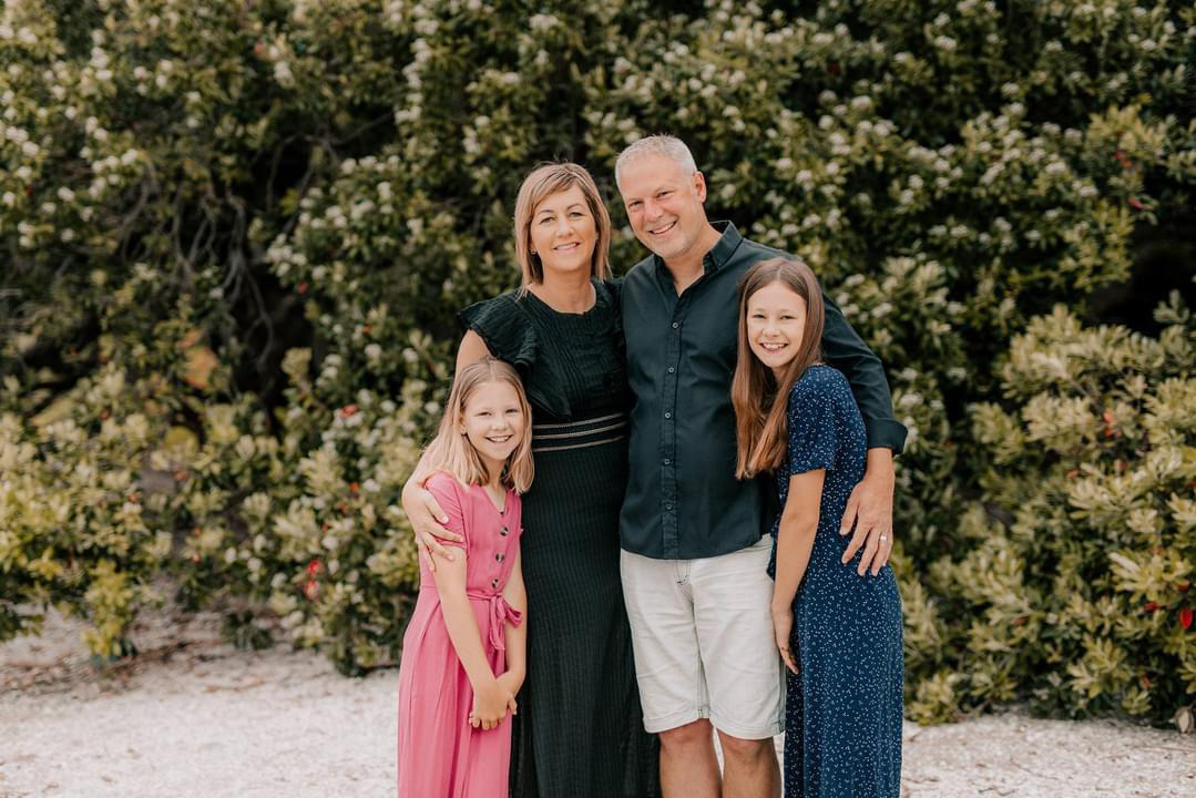 Aaron and Rochelle Fleming want their daughters Kate, 11, left and Brooke, 13, to attend Macleans College - the same school Rochelle went to. Photo/Supplied