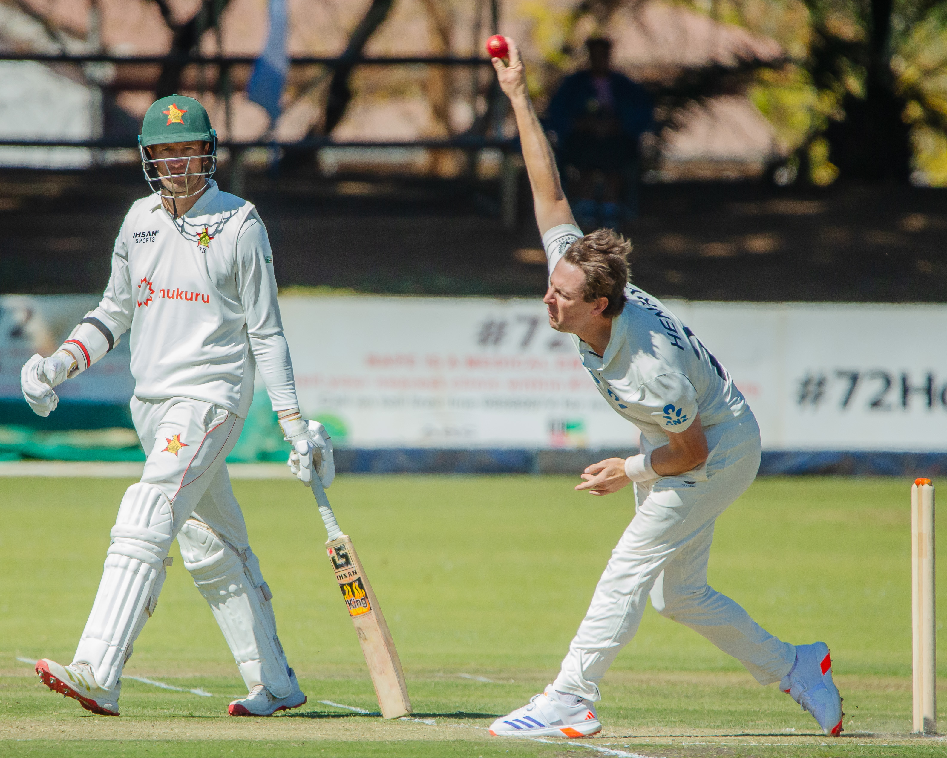 Matt Henry stood out on the first day of the Black Caps v Zimbabwe in Bulawayo. Photo / Zimbabwe Cricket.