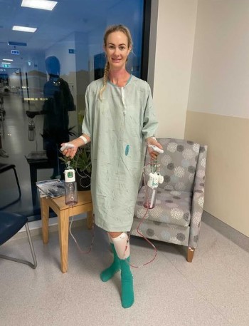 Four nights in hospital were followed by a long recovery process and lots of physical therapy. Photo / @jade.vercoe