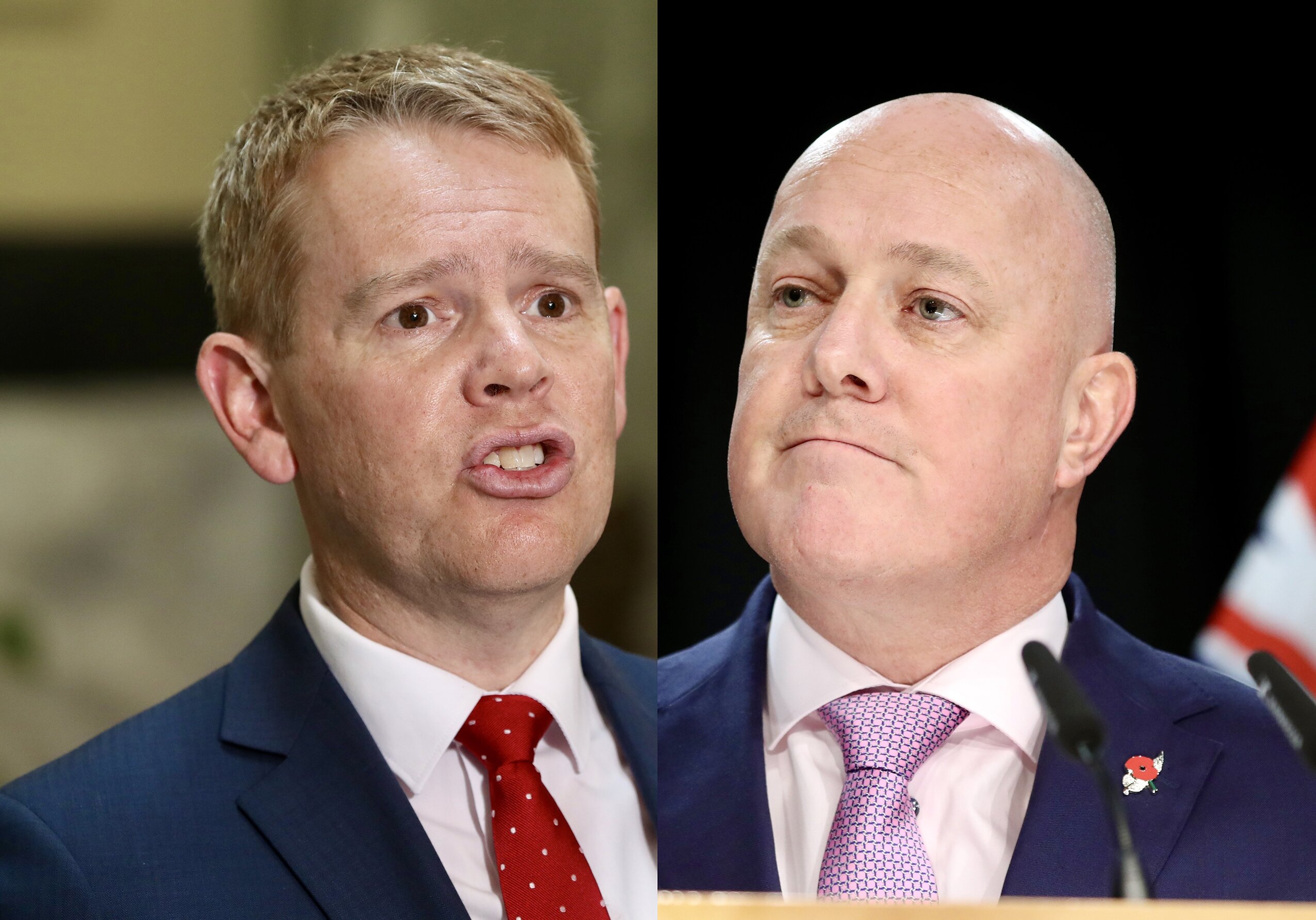 Labour leader Chris Hipkins and National leader Christopher Luxon both dropped in the preferred Prime Minister ratings. Photo / Mark Mitchell