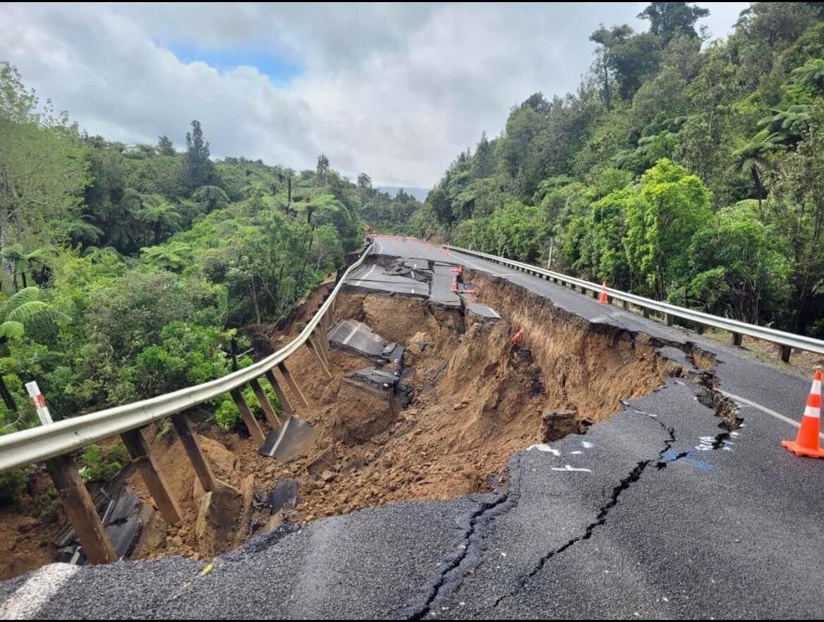 SH25A between Kopu and Hikuai won't be an easy fix. Photo / NZTA