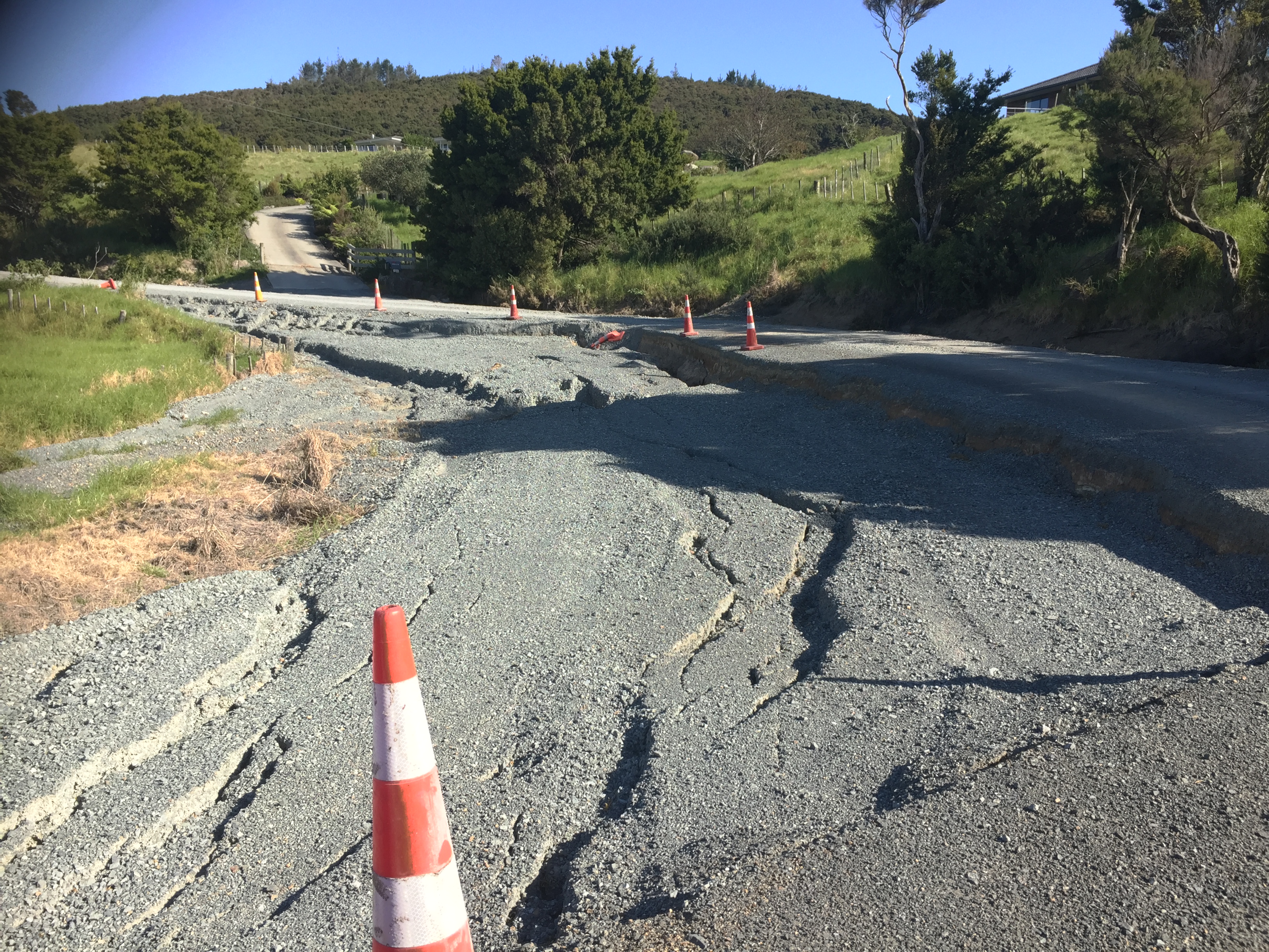 The mess that is Kauri Mountain Rd in Whangārei Heads. Photo / Karina Cooper
