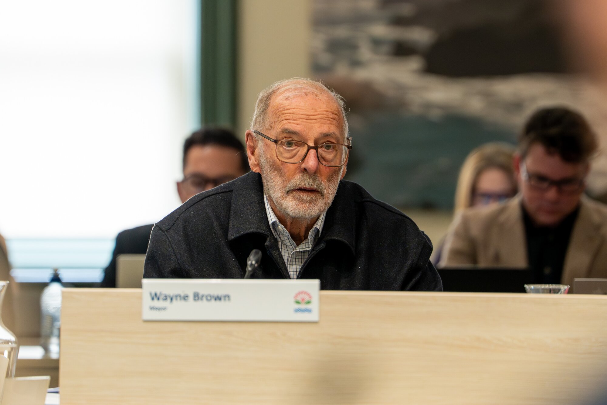 Mayor Wayne Brown at the Auckland Council housing density zoning debate. Photo / Corey Fleming  