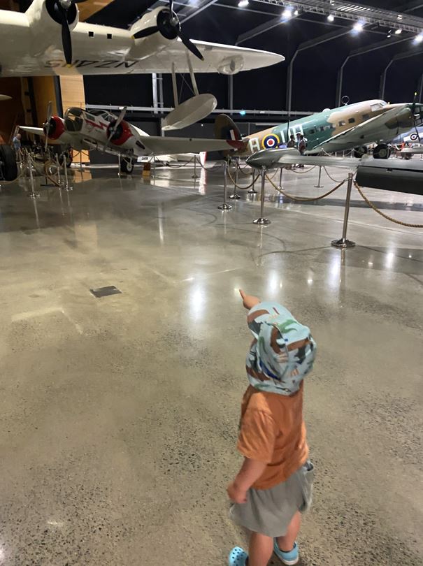 Take the free tram to Motat’s second venue, an enormous hangar packed with planes and helicopters. Photo / Supplied