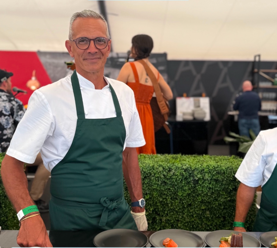 Josh Emett was executive chef at the Adrenaline Lounge, the VIP marquee at Auckland's Sail GP.