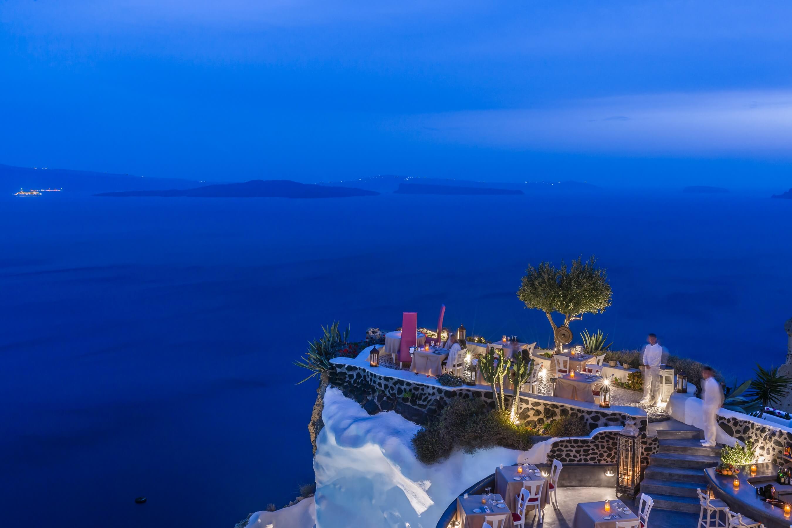 Lycabettus offers endless sea views and an innovative menu by Chef Christos Karagiannis, making it one of the most romantic dining spots on the island. Photo / Supplied