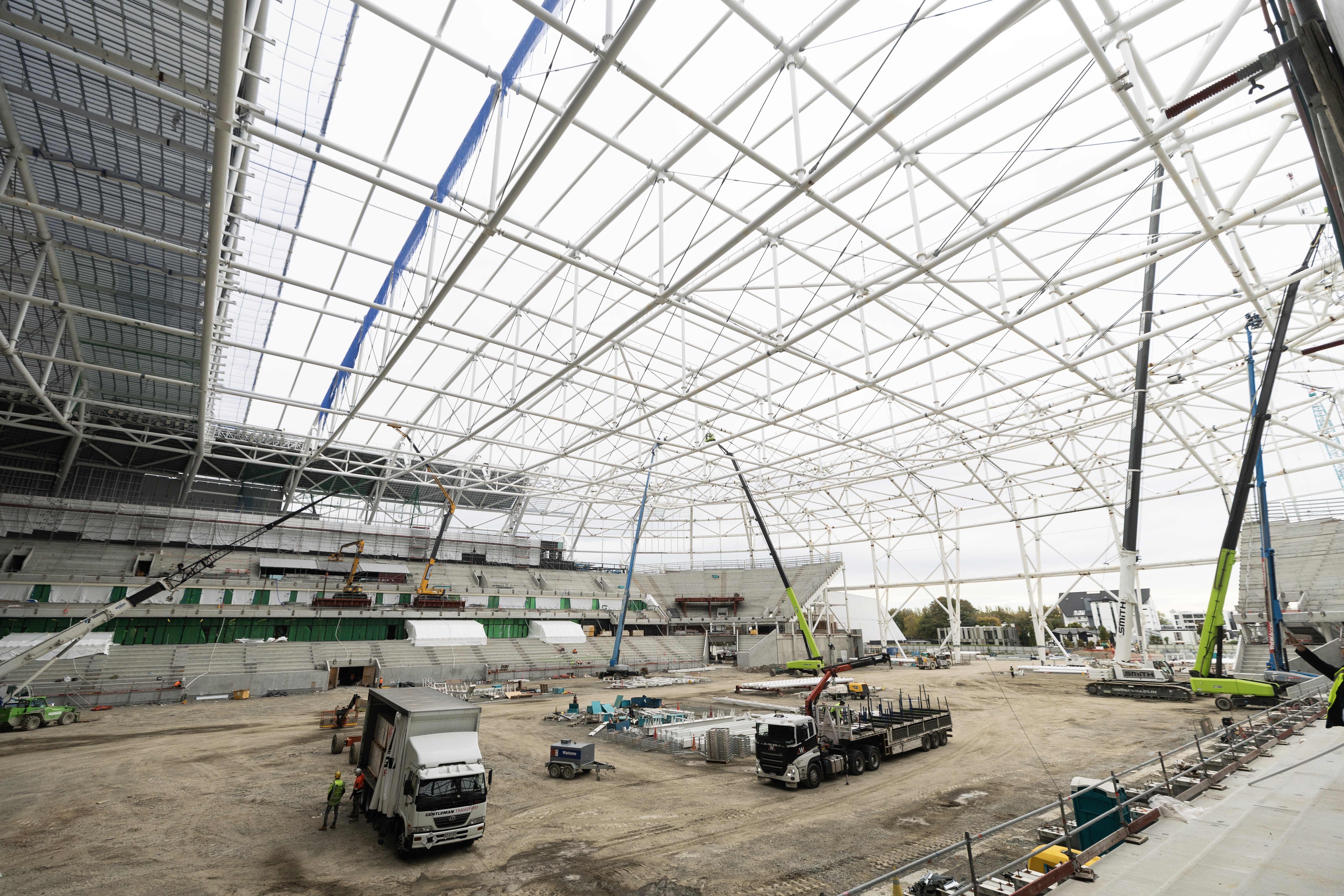 The stadium is a hive of building activity. Photo / George Heard