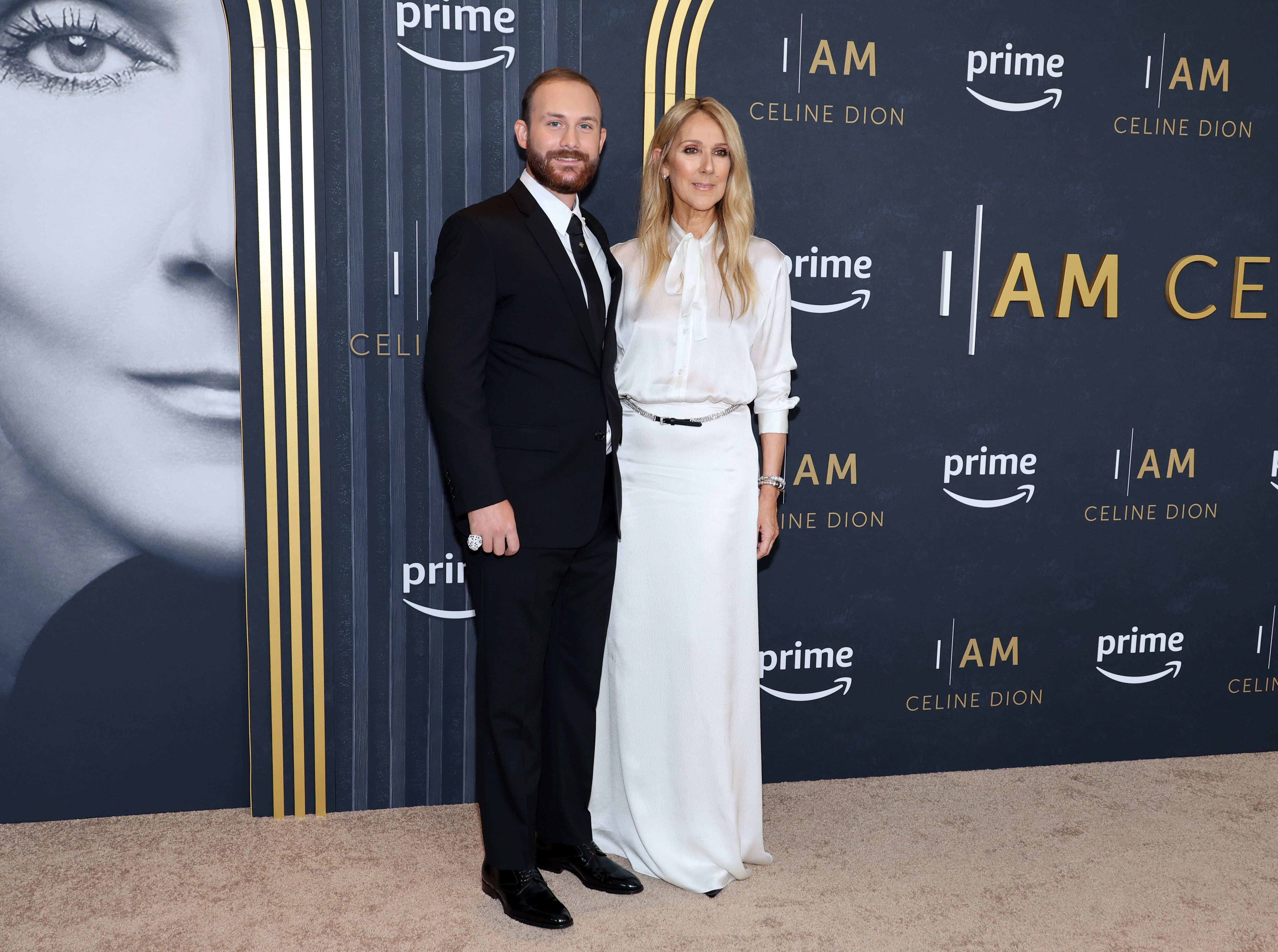 René-Charles Angelil and his mum, Celine Dion, attend the 'I Am: Celine Dion' New York special screening. Photo / Getty Images