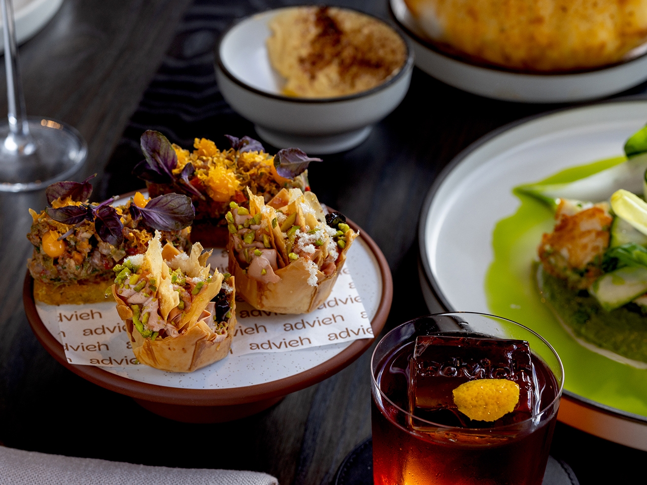 The chicken liver and the beef tartare from Advieh at the InterContinental hotel. Photo / Babiche Martens