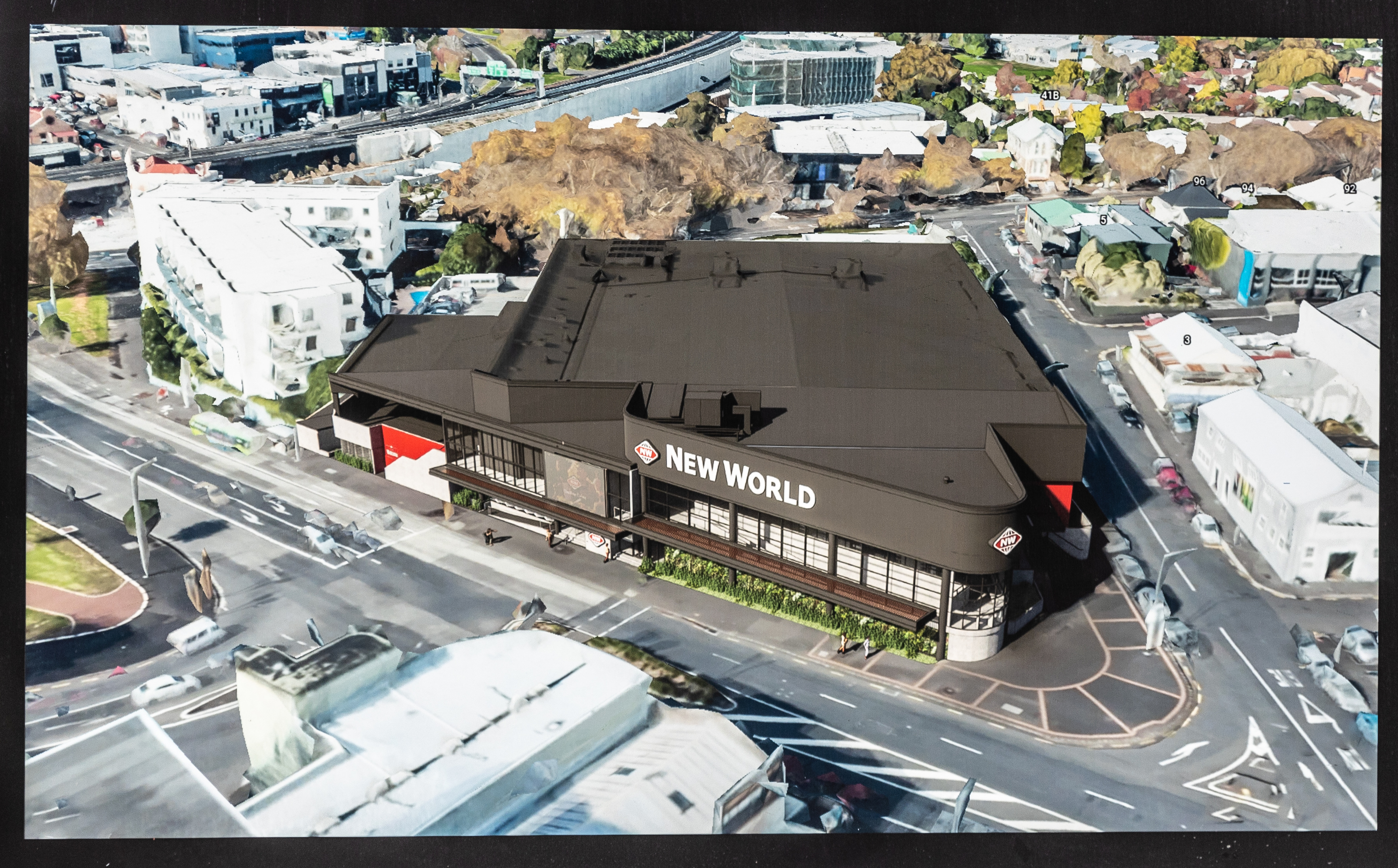 An artist's impression of the new building at New World Victoria Park. Photo / Michael Craig