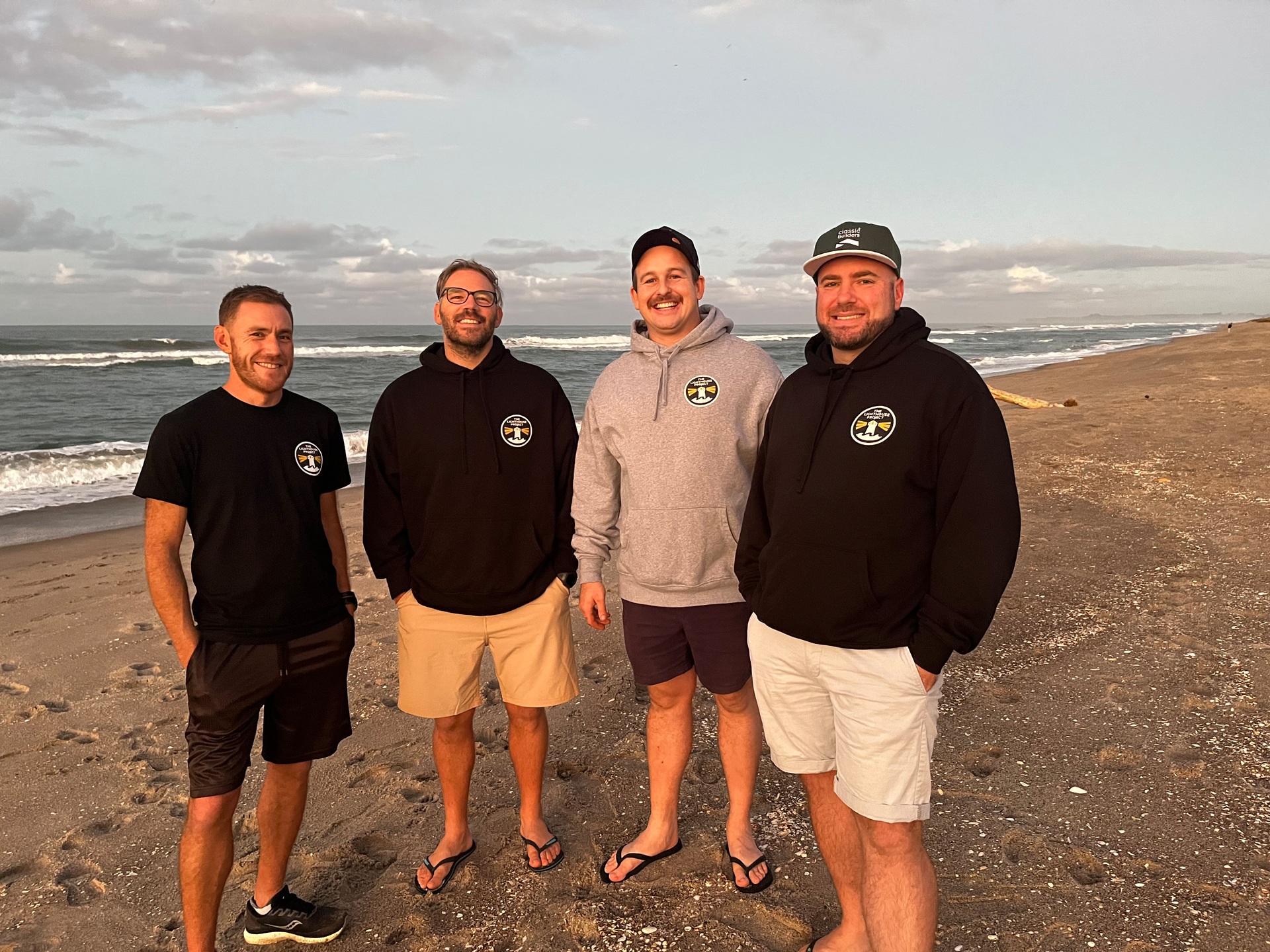 Jamie Wilson (left), Luke McFarlane, Matt Tope and Rodney Phillips. Photo / Supplied 