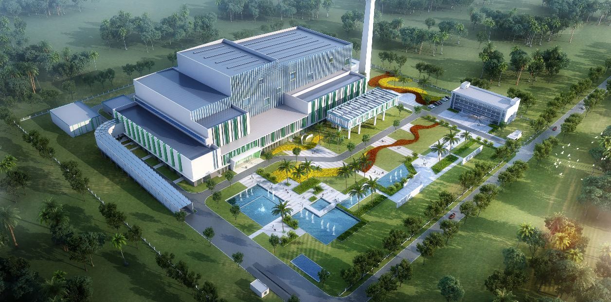 An artist's impression of SIRRL's $350 million proposed Waimate waste-to-energy plant. Something similar could end up being built in Kaipara.