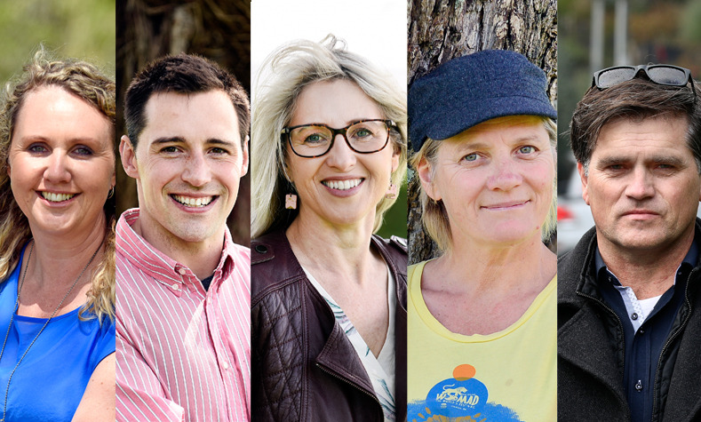 Former Tauranga city councillors Dawn Kiddie, Jako Abrie, Tina Salisbury, Heidi Hughes and Andrew Hollis were first-time councillors in 2019. 