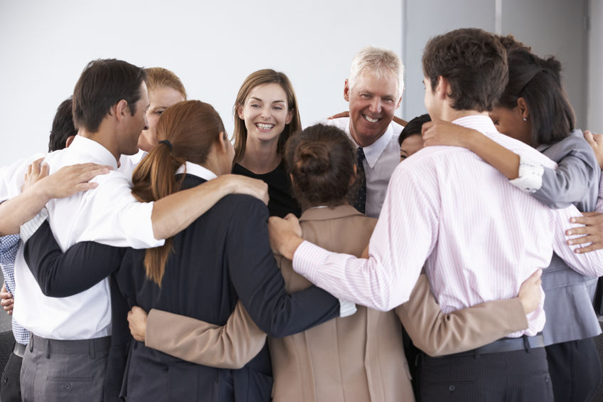 The group hug... not awkward at all. Photo / 123rf