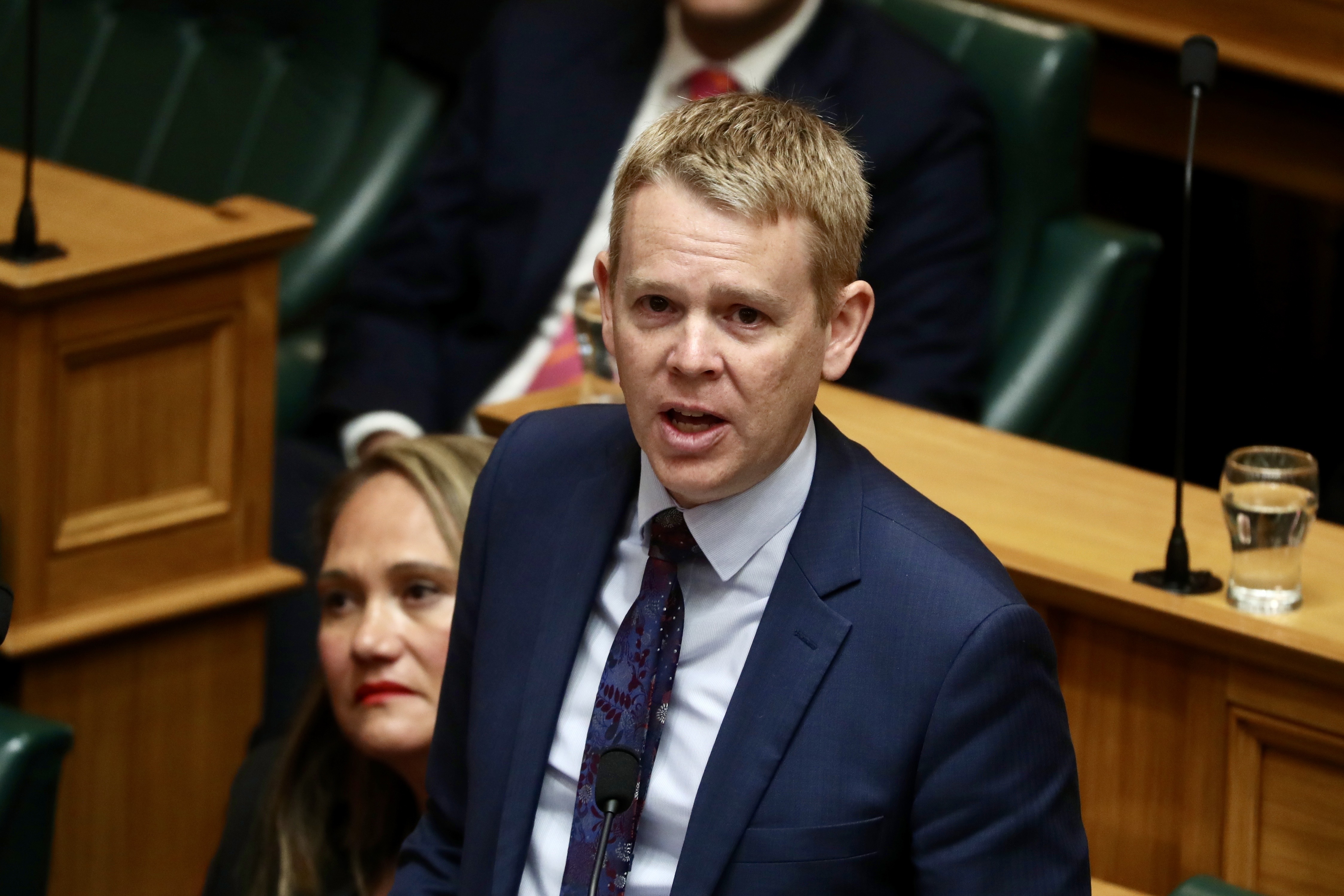 Labour leader Chris Hipkins speaks as the Government makes its formal apology for abuse in state and faith-based care. Photo / Mark Mitchell