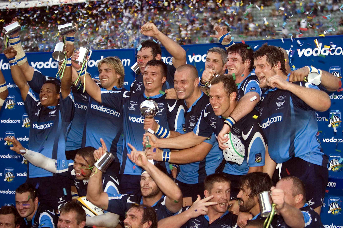 The Bulls celebrate after winning the 2007 Super 14 Final. Photosport