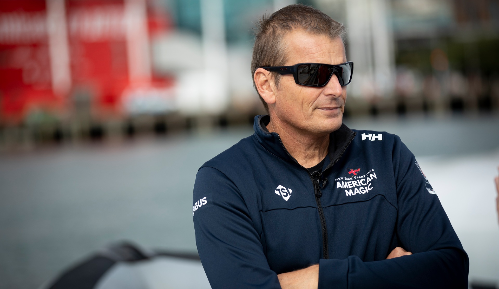 American Magic helmsman Dean Barker. Photo / Dean Purcell
