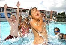 Sights like this in the city's school pools over the summer holidays will be few and far between. Picture / Kellie Blizard