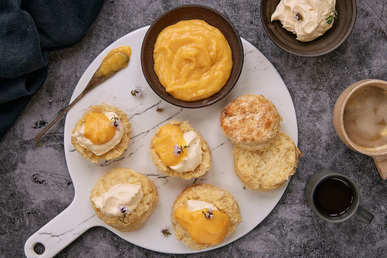 This creamy dessert curd is great with scones, slices and a humble piece of toast (or spooned straight from the jar). Photo / Babiche Martens