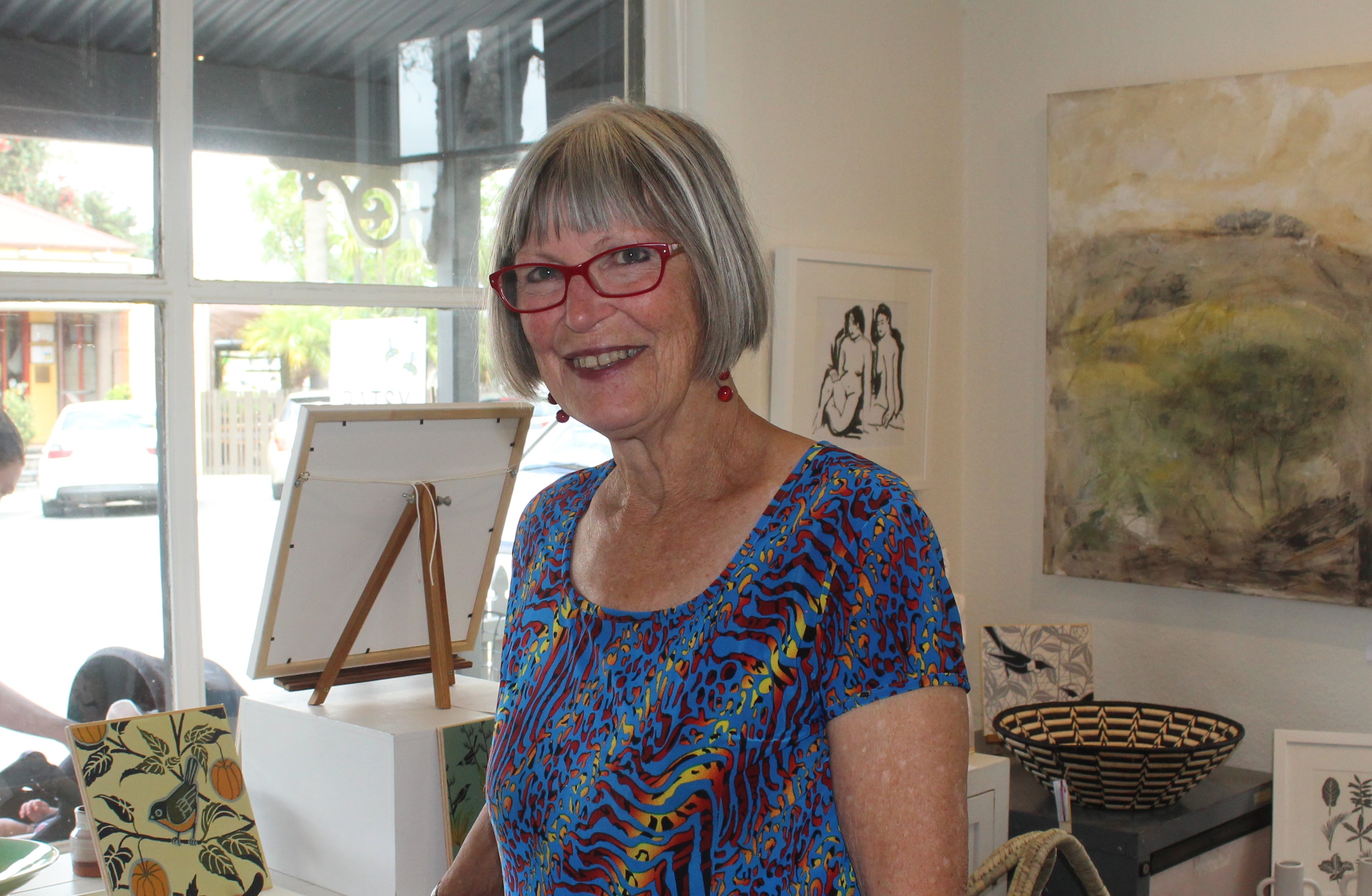 Patsy Montgomery from Patsy Montgomery Design says the diversion creates traffic chaos in Waipū. Photo / Denise Piper