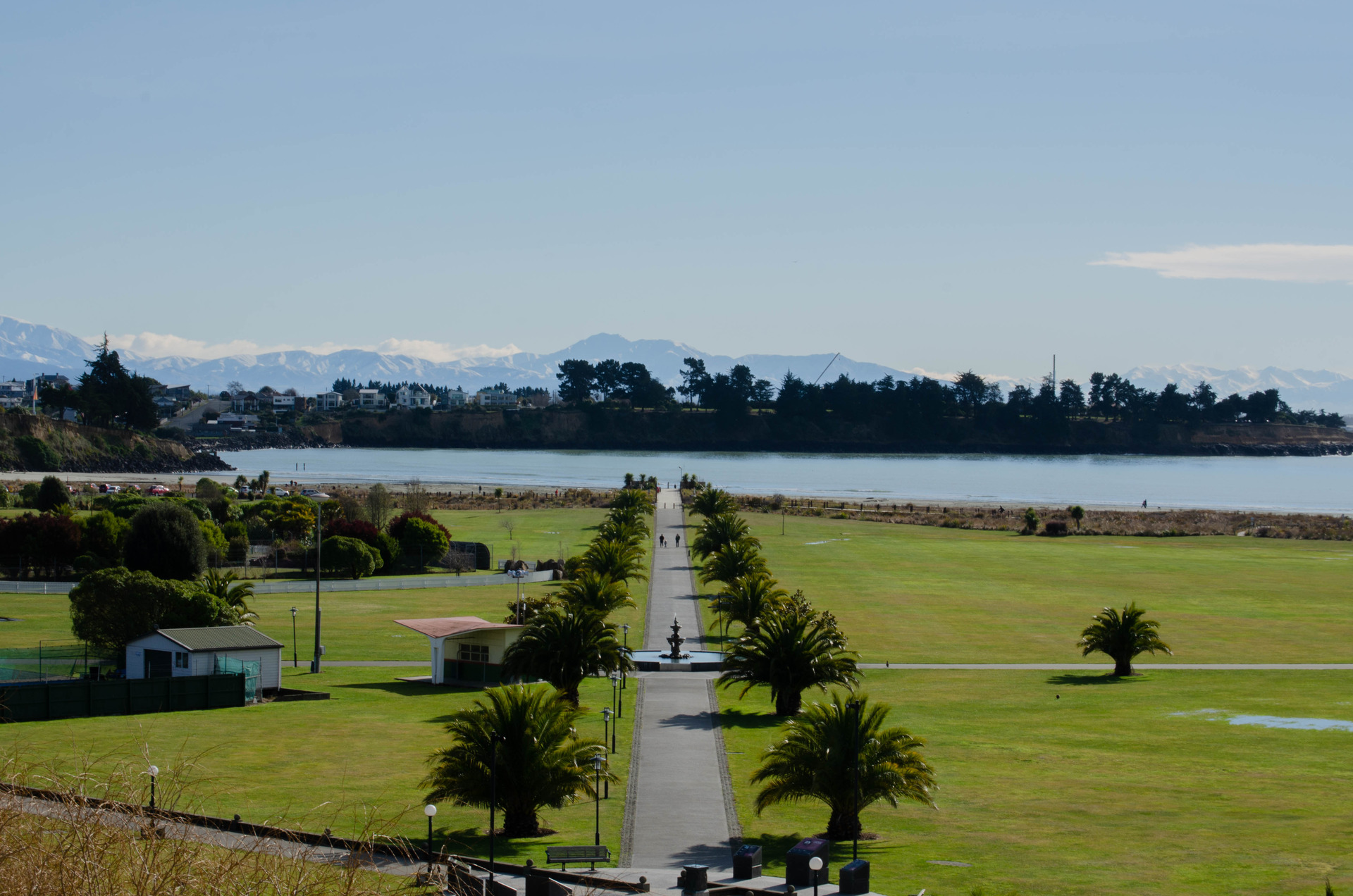The Memorial Walkway leading up to Caroline Bay in Timaru.
