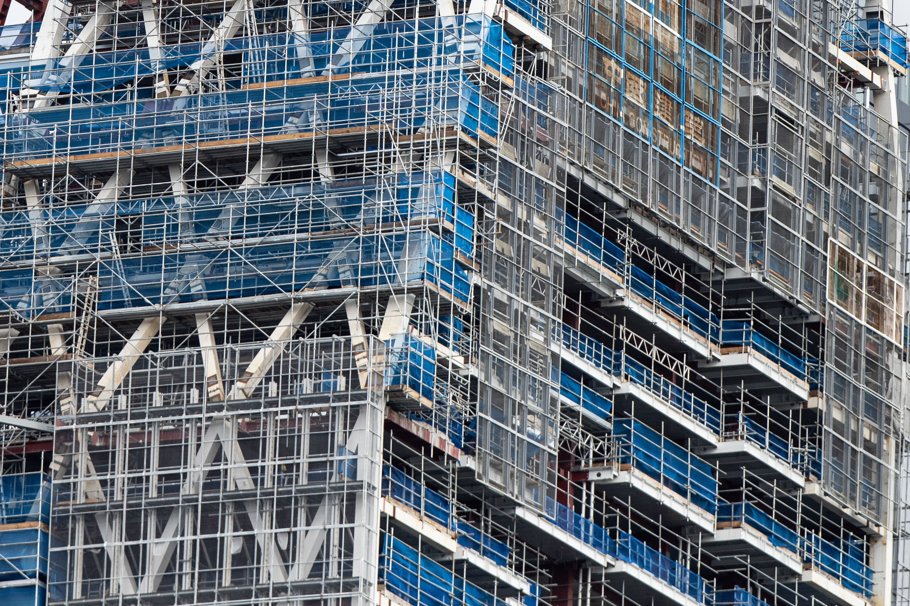 Intricate: a close-up of floors in the new $300 million Seascape tower, where construction is about to reach the 50th level. Photo / Jason Oxenham