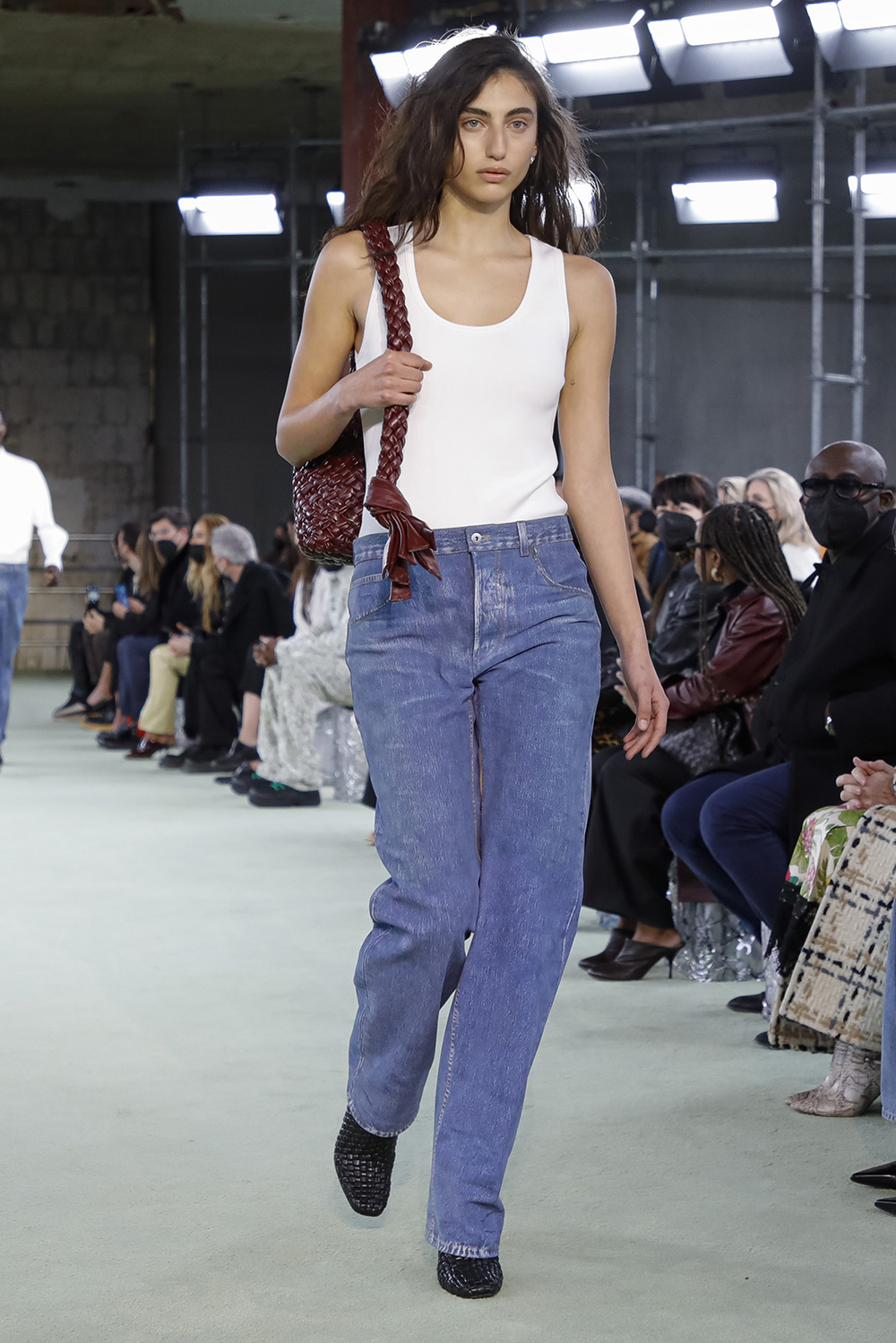 A model presents a look at the Bottega Veneta fashion show in Milan in February 2022. Photo / Valerio Mezzanotti, The New York Times