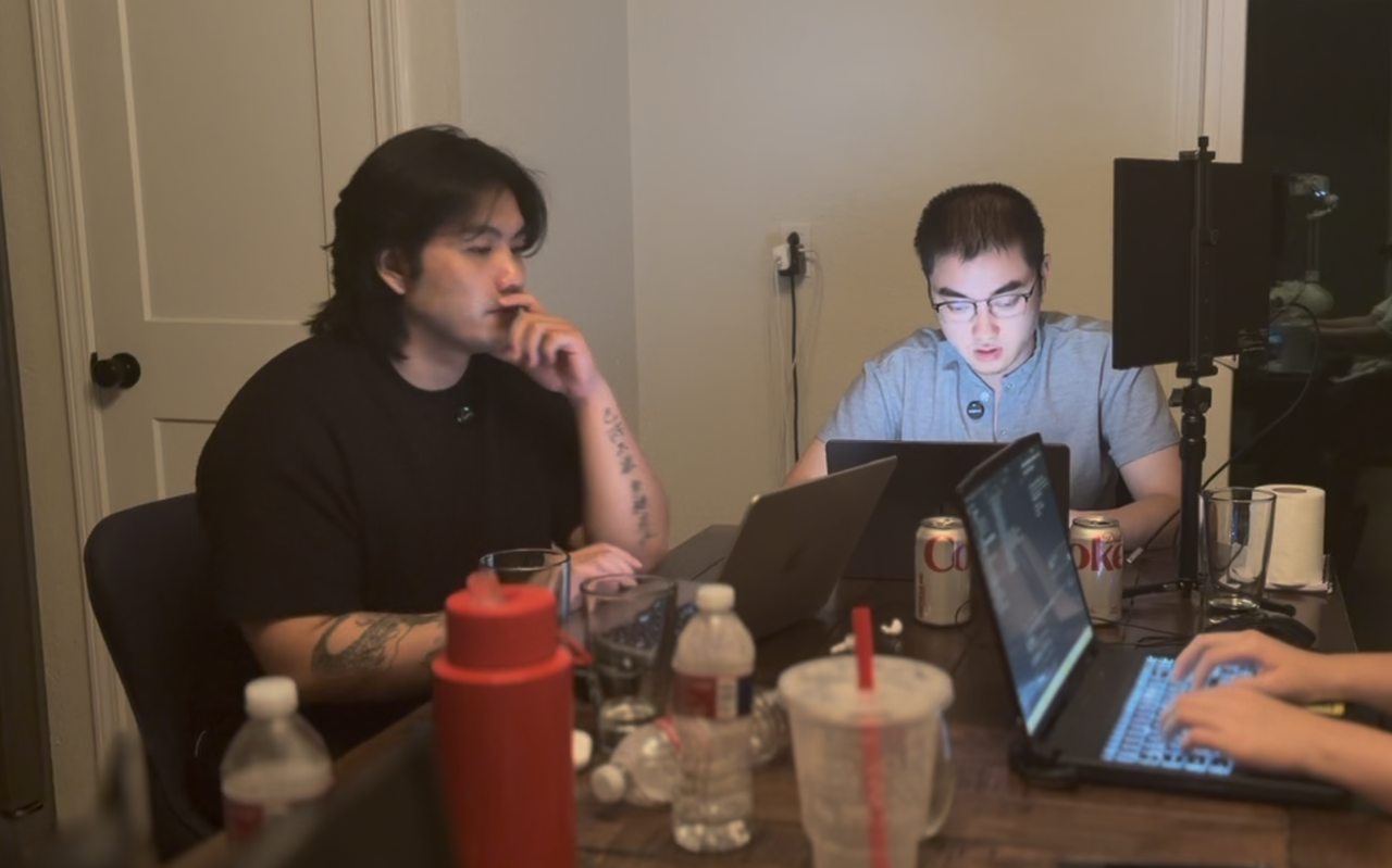 Start-up life: West Auckland mates Chen Cui (left) and Steven Yu studied the US logistics market for months after a friend starting a wine import business sent out a tariff distress call.